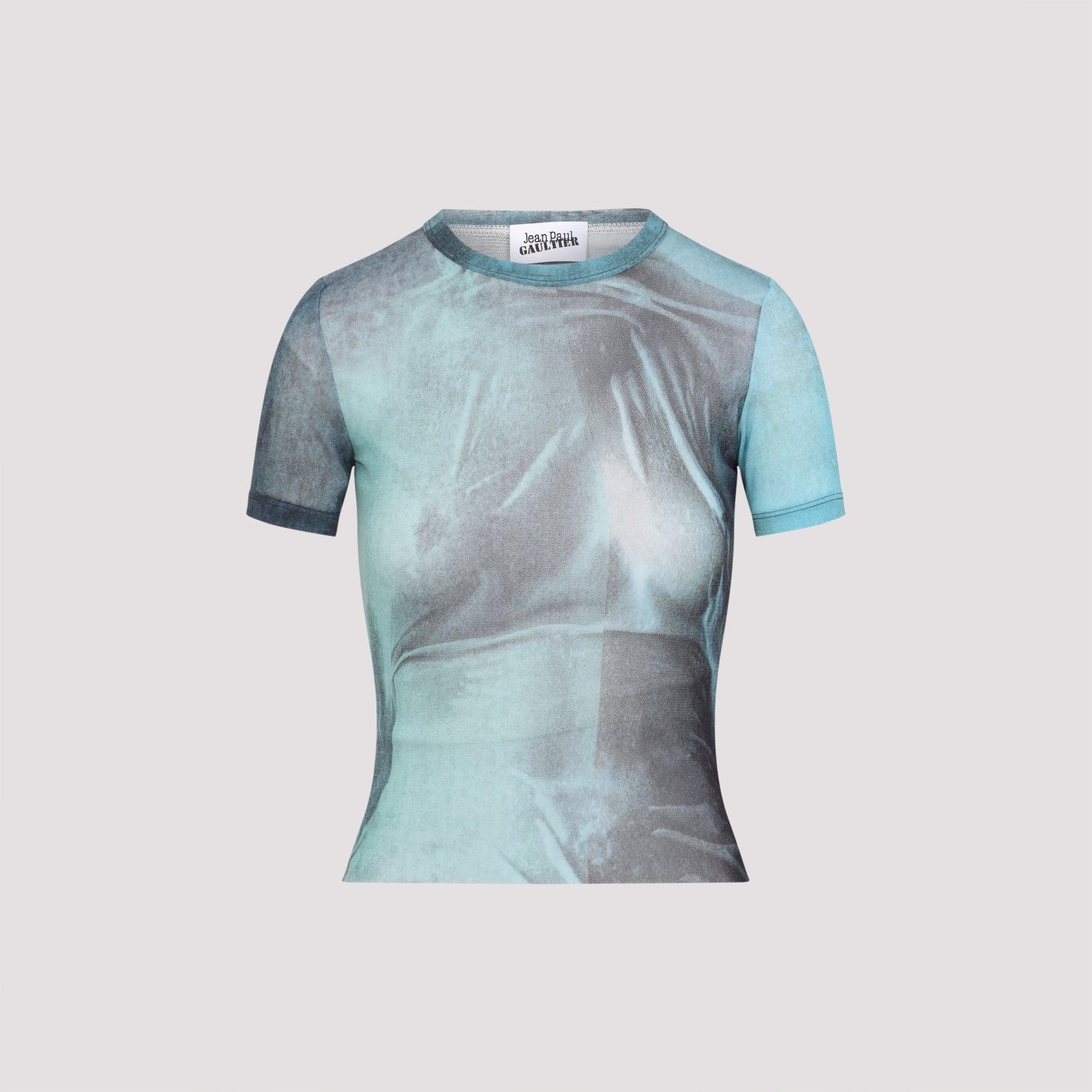 Jean Paul Gaultier Mesh Baby Printed "Water" Tee