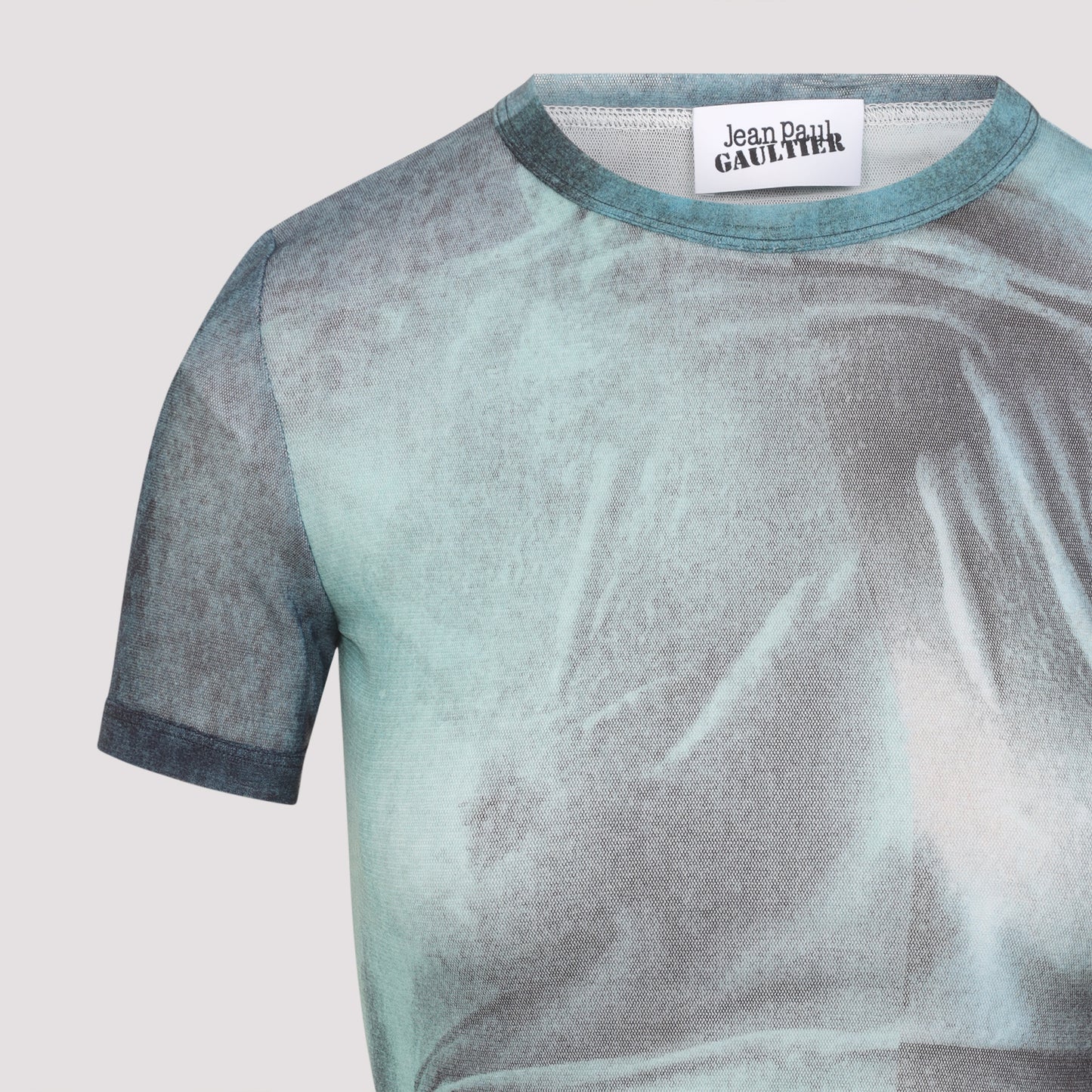 Jean Paul Gaultier Mesh Baby Printed "Water" Tee