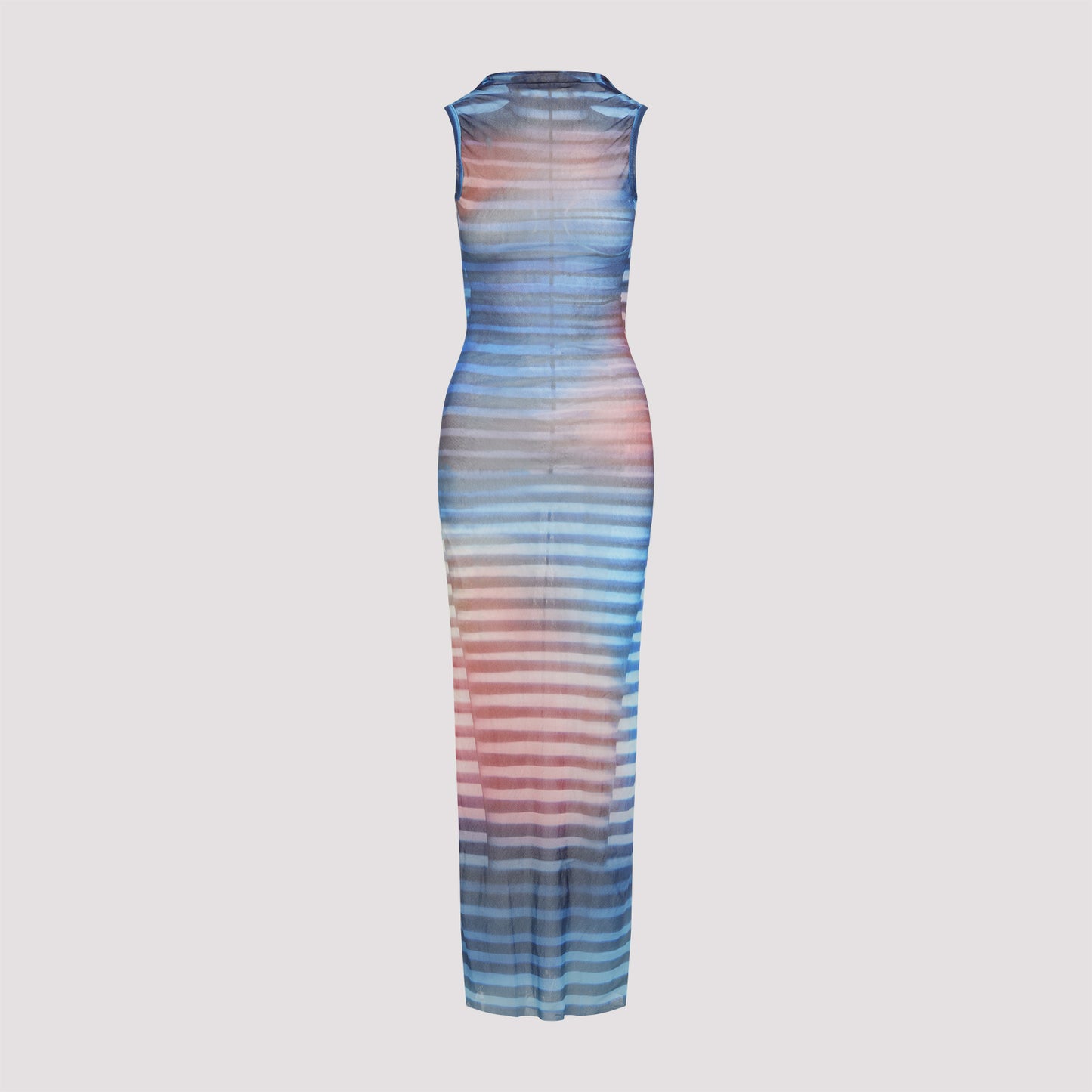 Jean Paul Gaultier Mesh Printed "Air" Long Dress