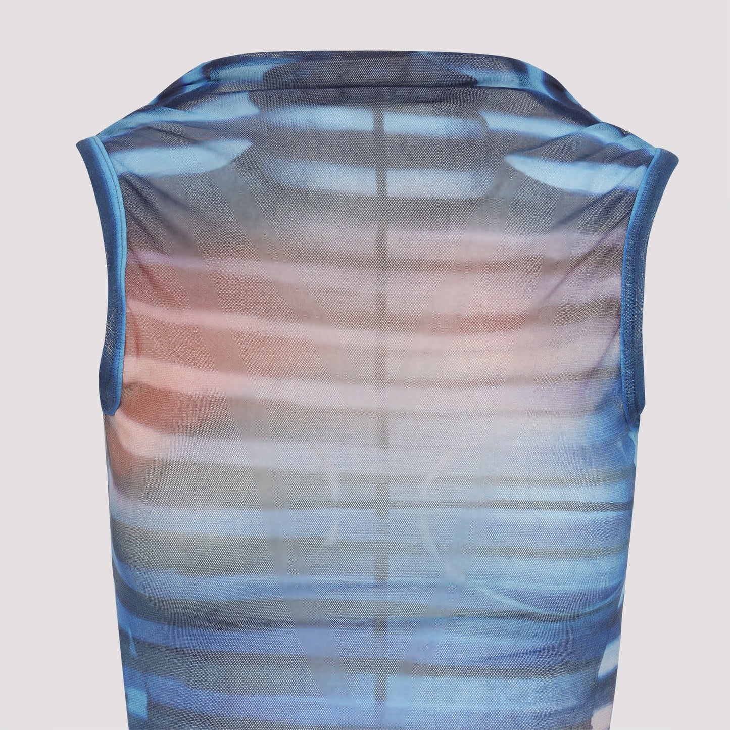 Jean Paul Gaultier Mesh Printed "Air" Long Dress