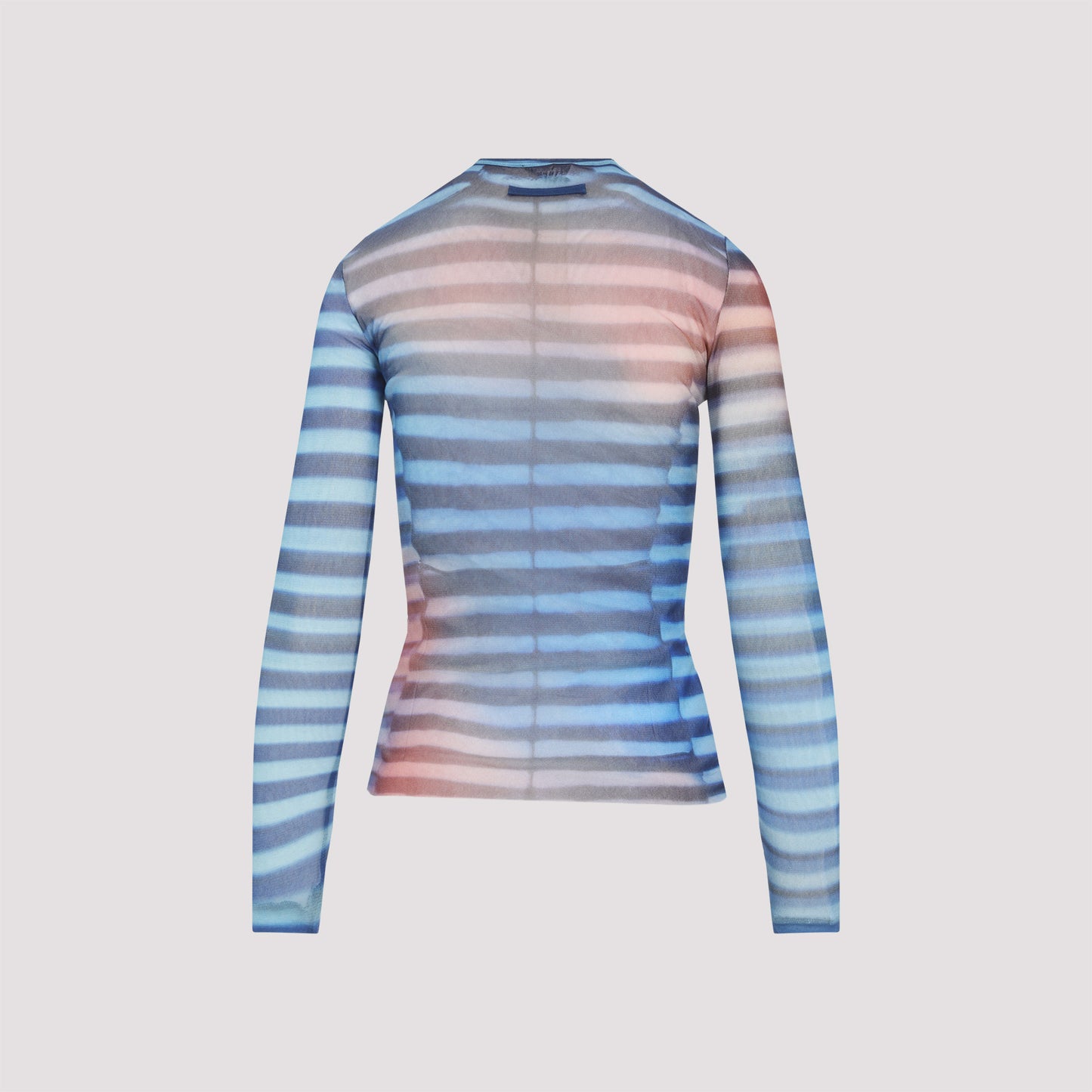 Jean Paul Gaultier Mesh Printed "Air" Long Sleeves Top