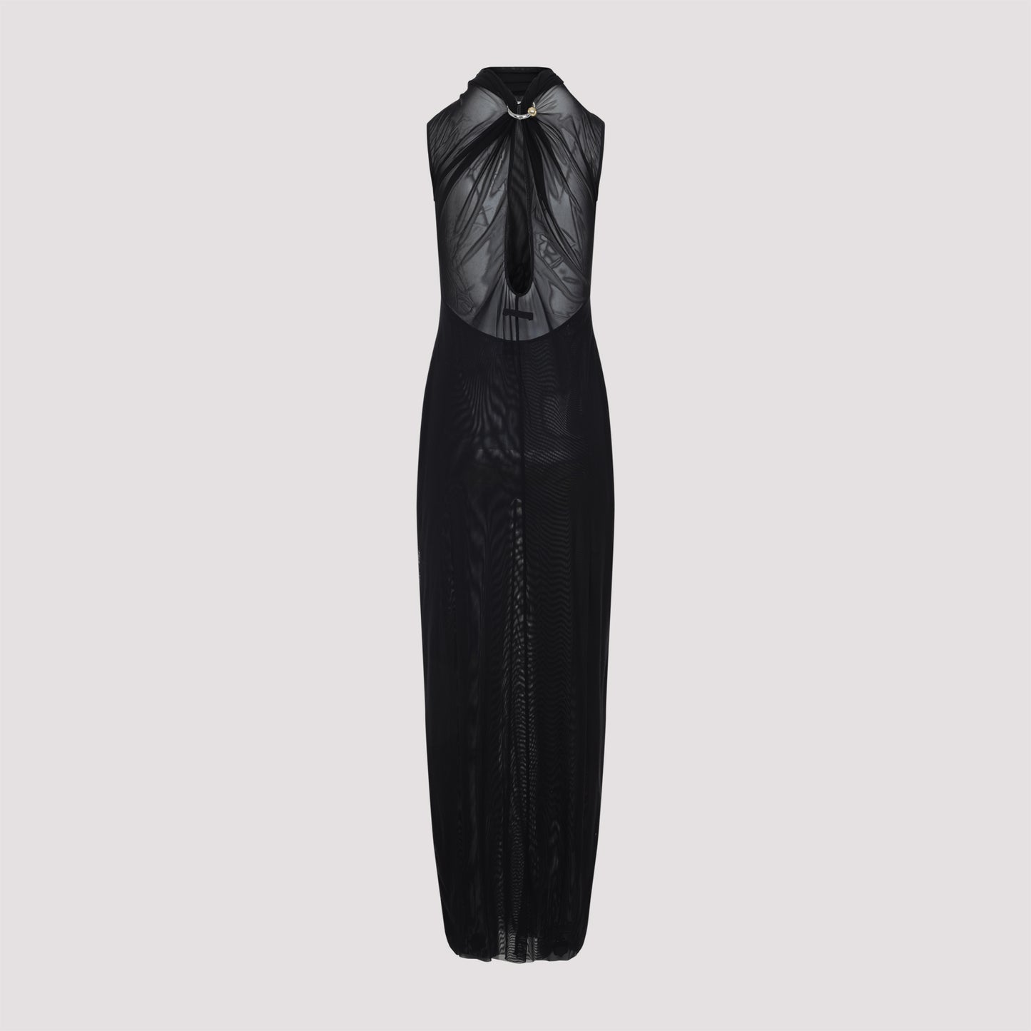 Jean Paul Gaultier Mesh Long Dress With Sequins