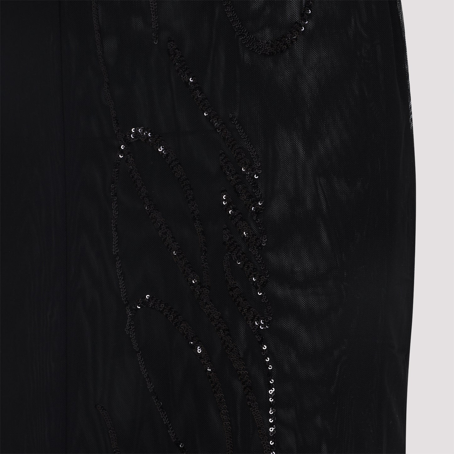 Jean Paul Gaultier Mesh Long Dress With Sequins