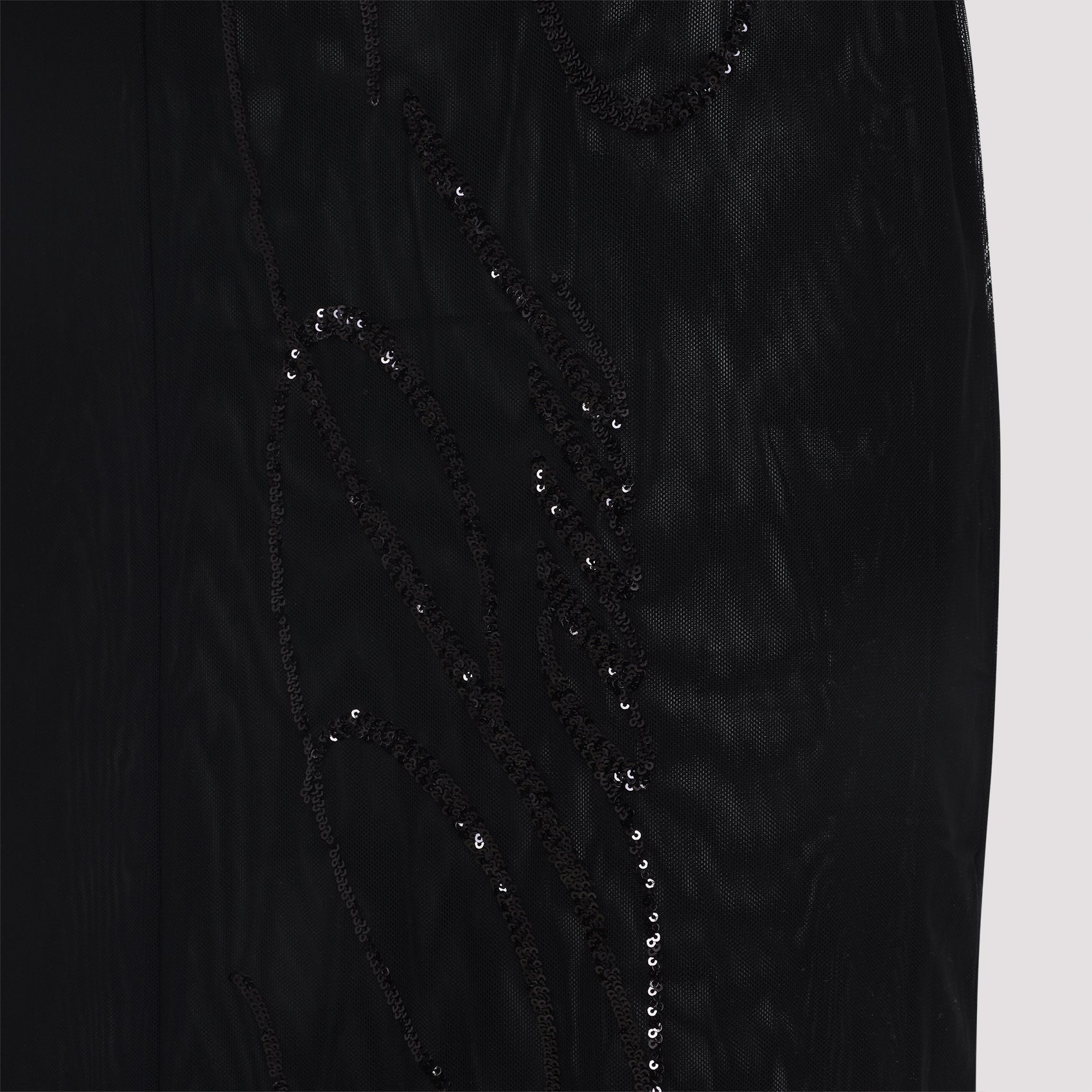 Jean Paul Gaultier Mesh Long Dress With Sequins