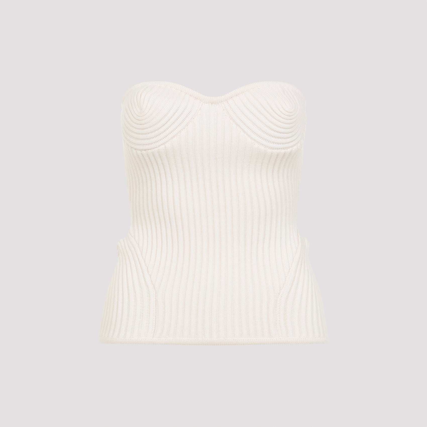 Jean Paul Gaultier Merino Wool Ribbed Stretch Corset