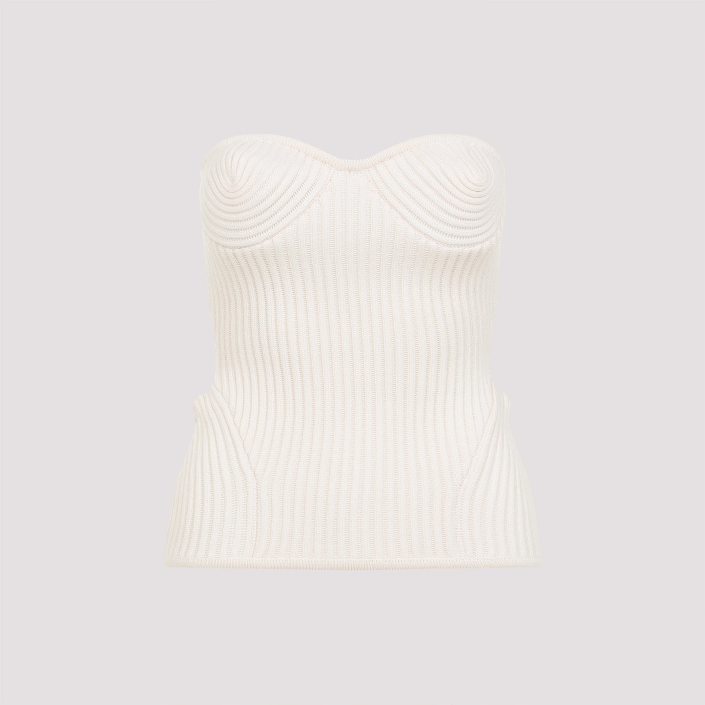 Jean Paul Gaultier Merino Wool Ribbed Stretch Corset