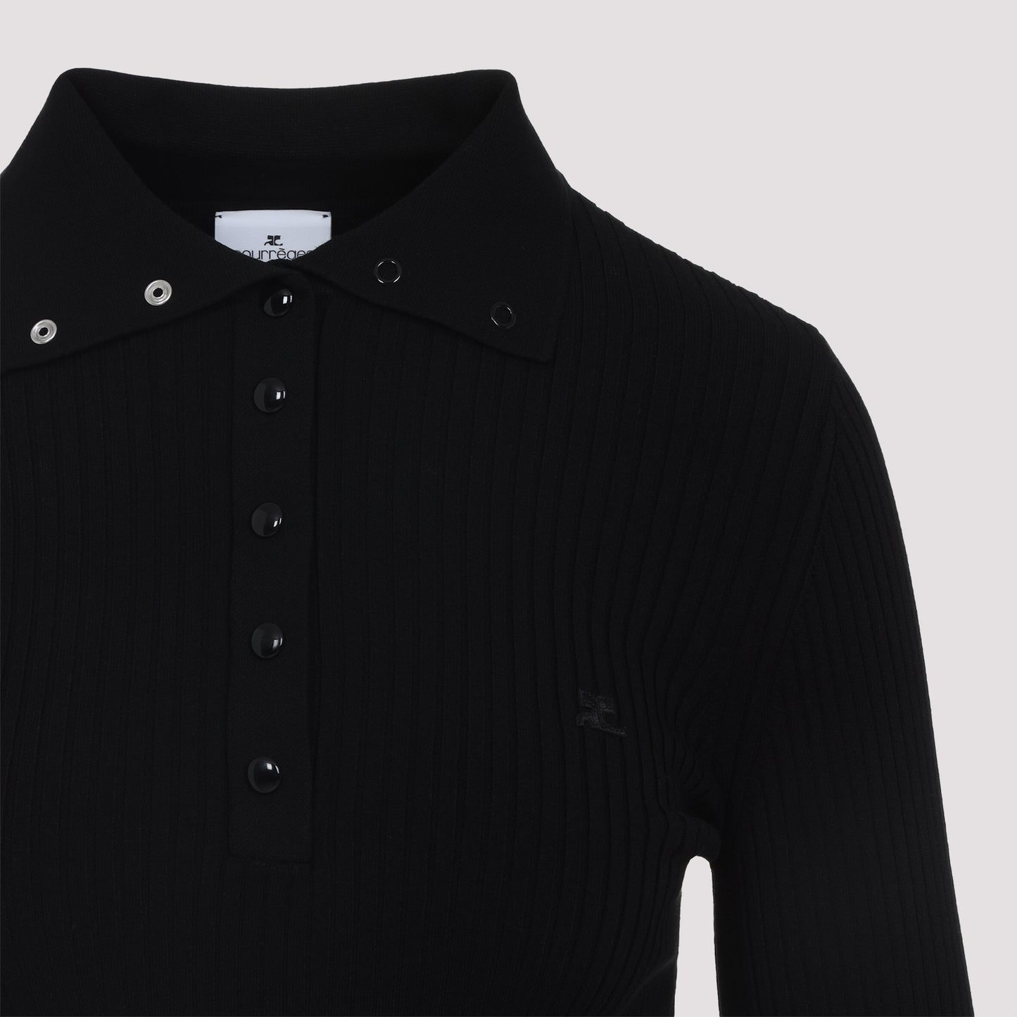 Courreges Classic Ribbed Polo