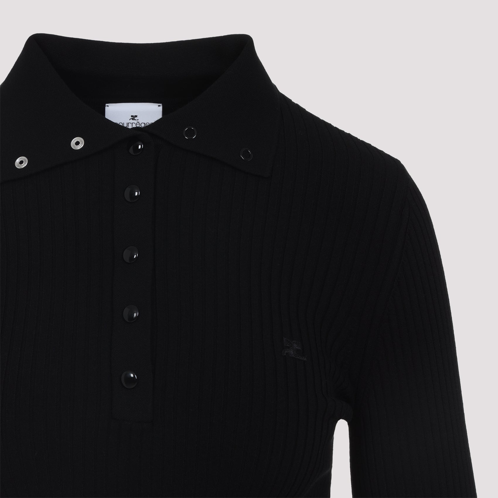Courreges Classic Ribbed Polo