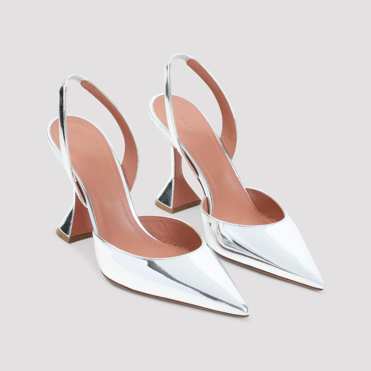 Amina Muaddi Holli Mirror 95 Slingback