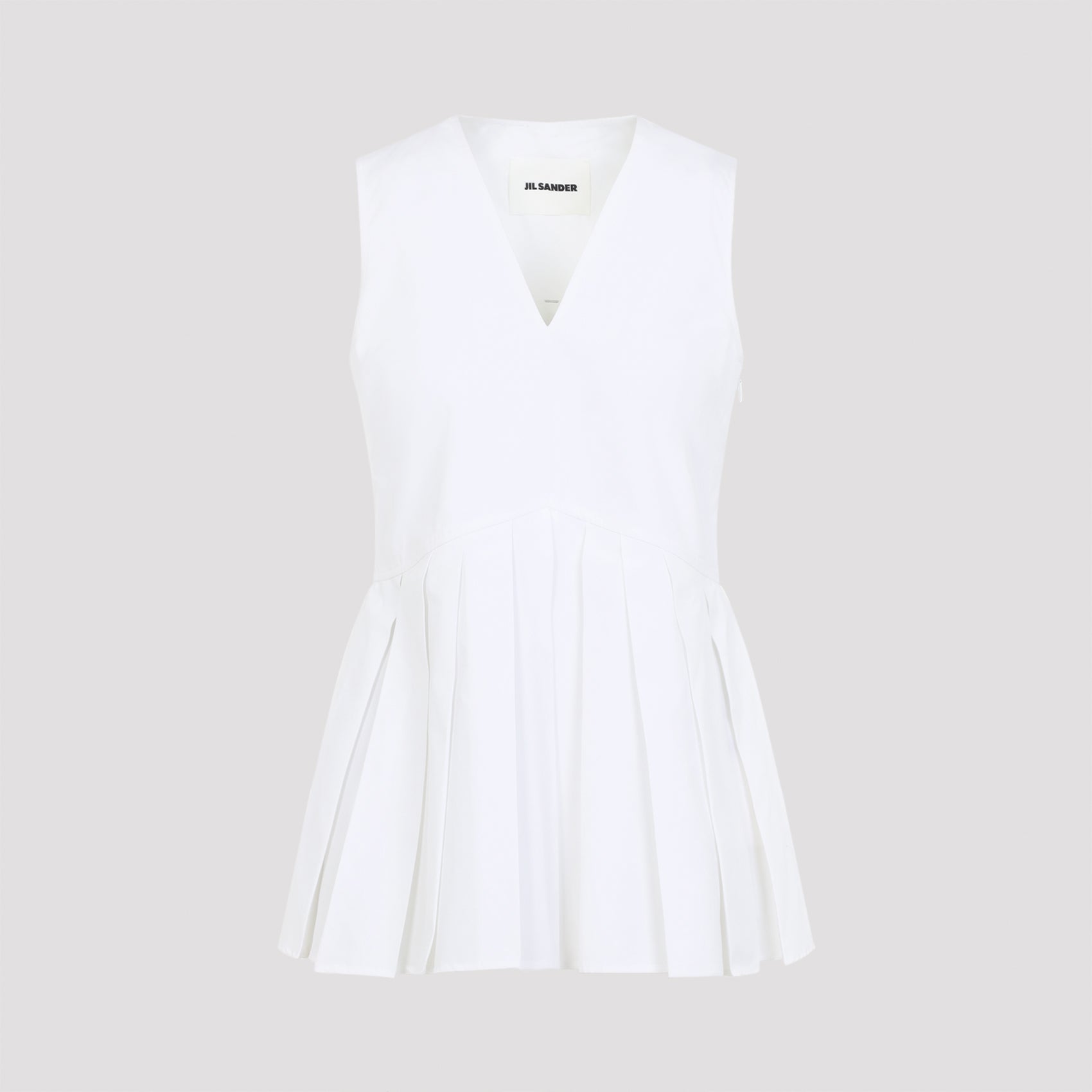 Jil Sander Sleveless A-Line Pleated Top