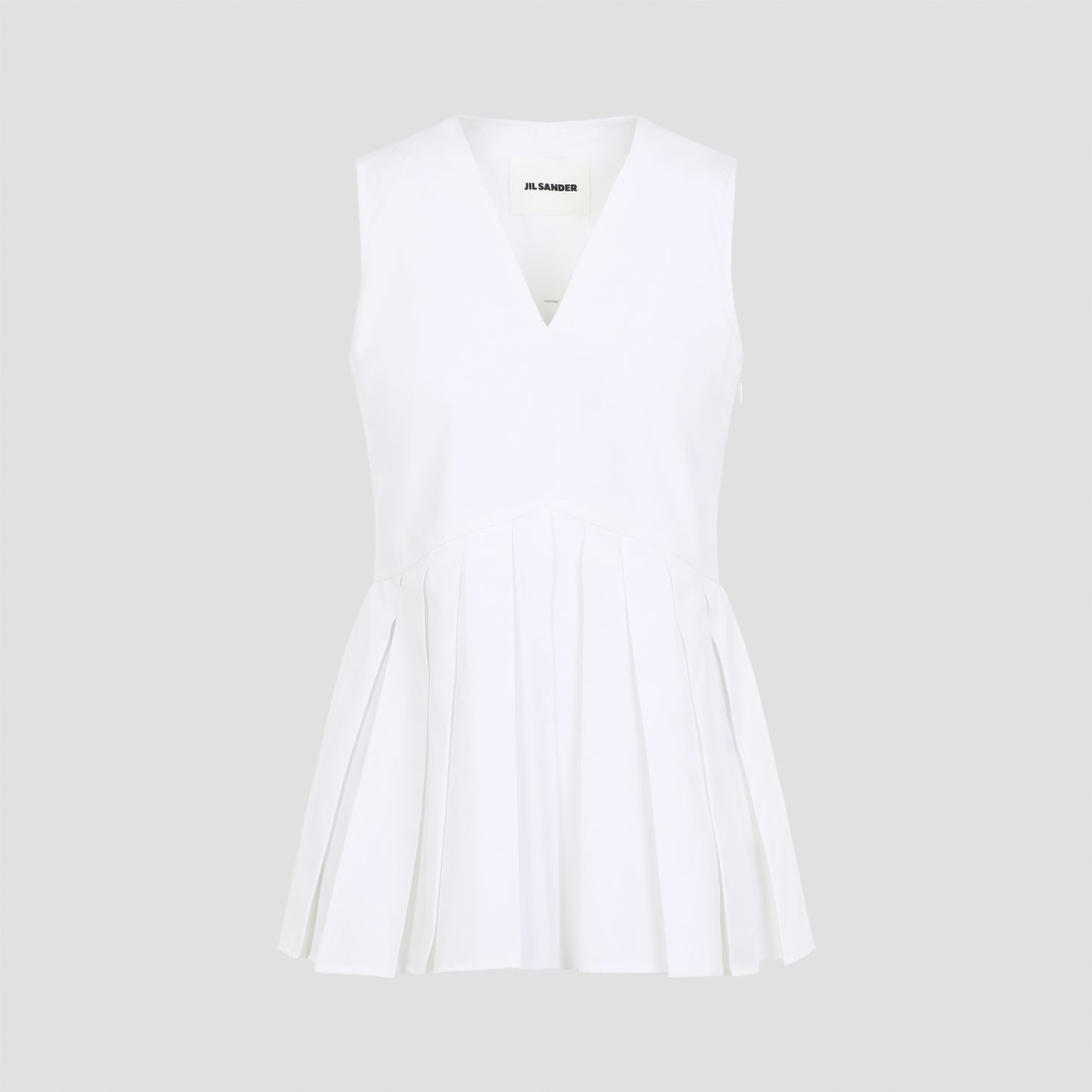Jil Sander Sleveless A-Line Pleated Top