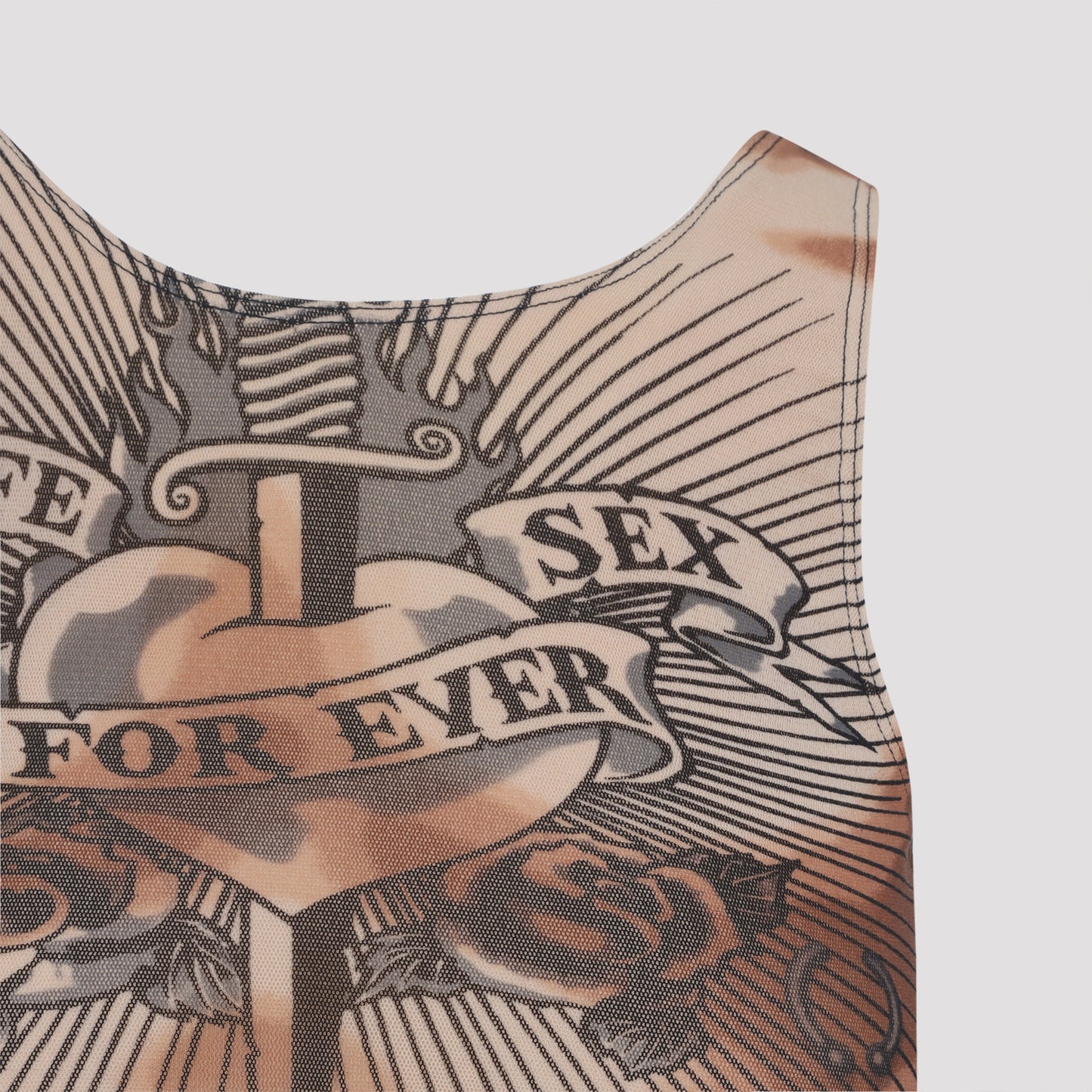 Jean Paul Gaultier Safe Sex Tattoo Top