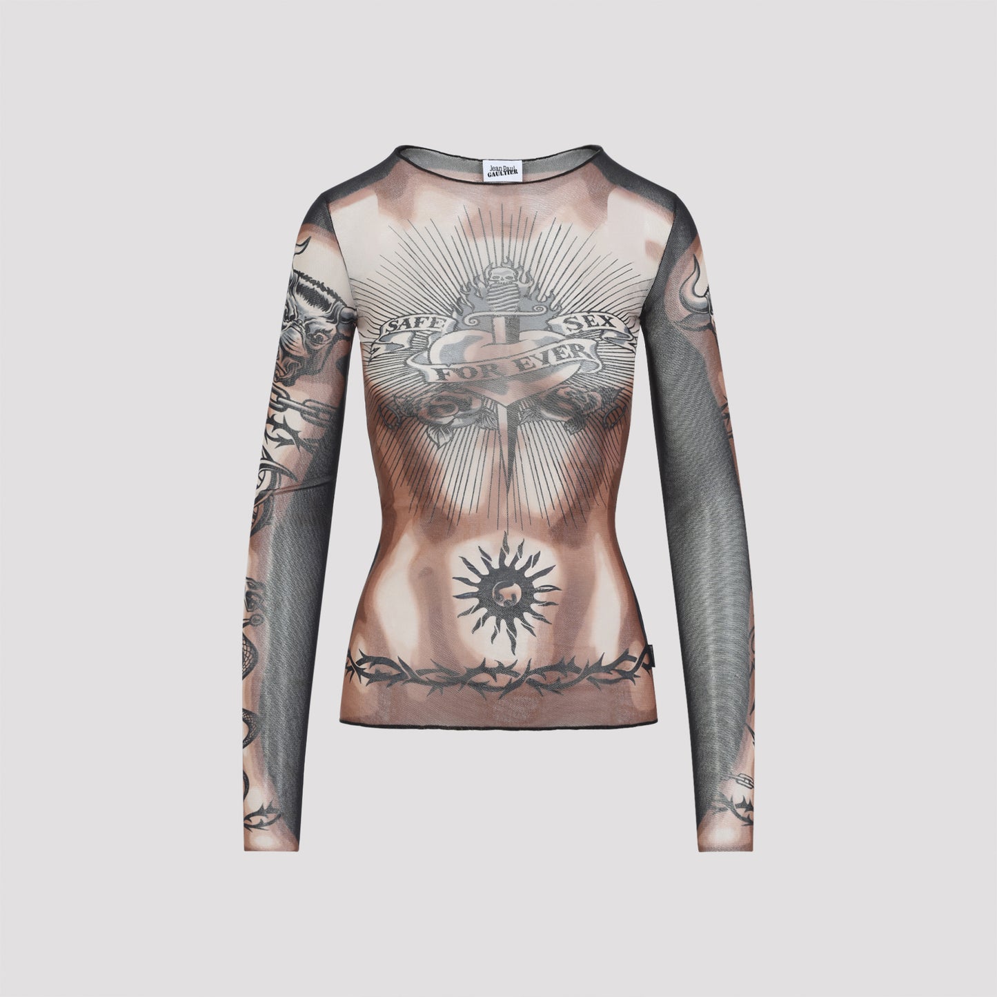 Jean Paul Gaultier Safe Sex Tattoo Top