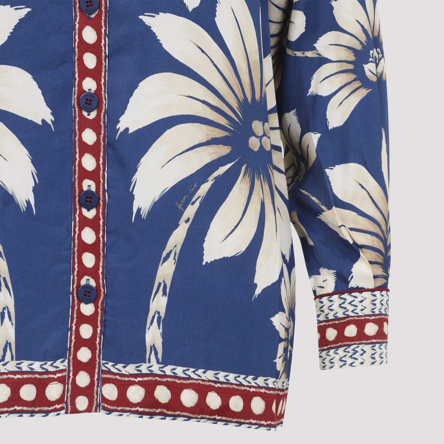 Farm Rio Luna Blue Shirt