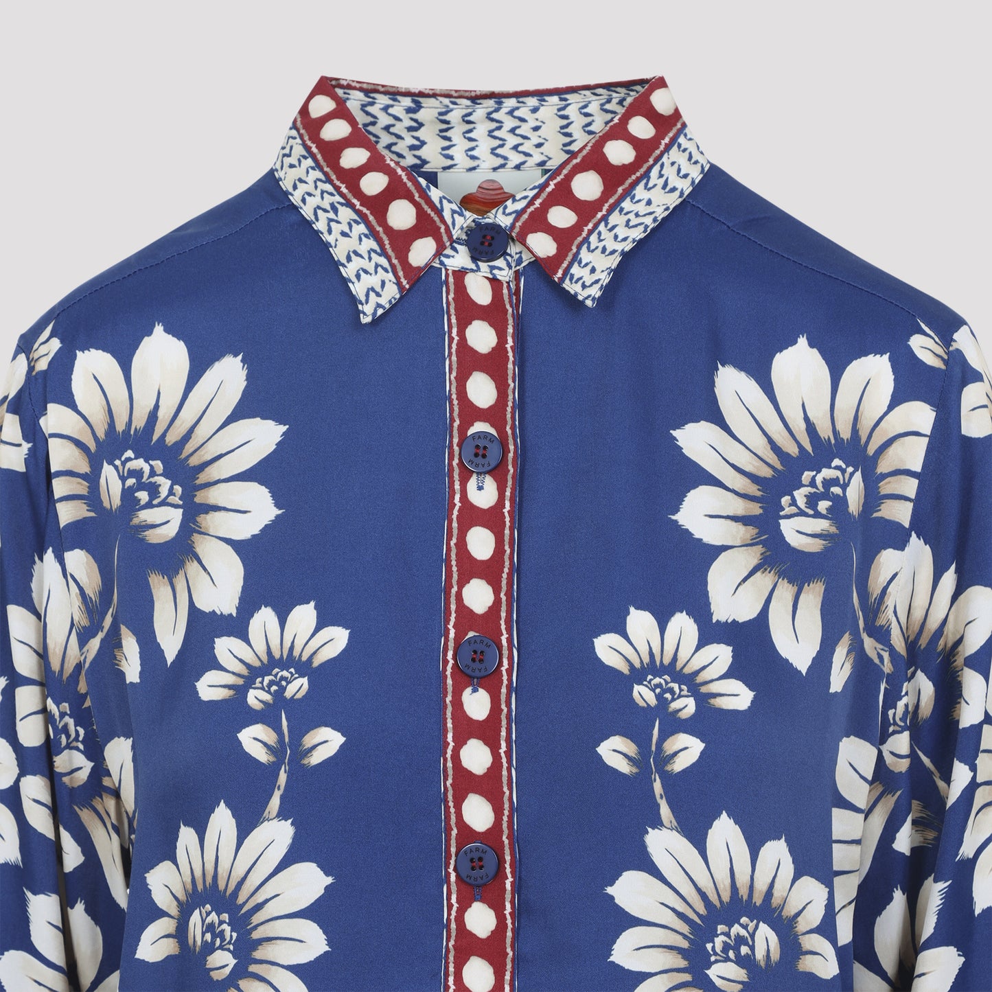 Farm Rio Luna Blue Shirt