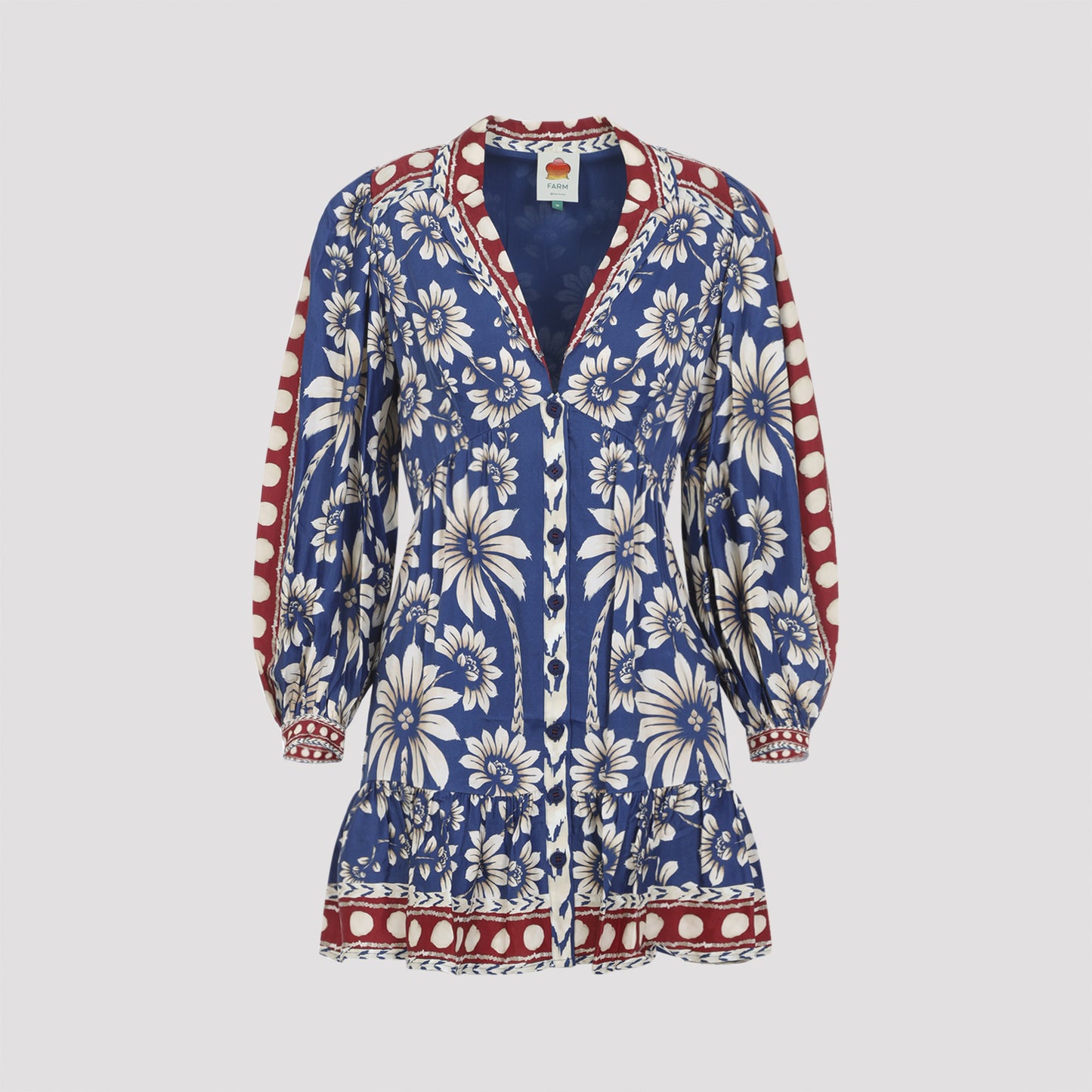 Farm Rio Luna Blue Mini Dress