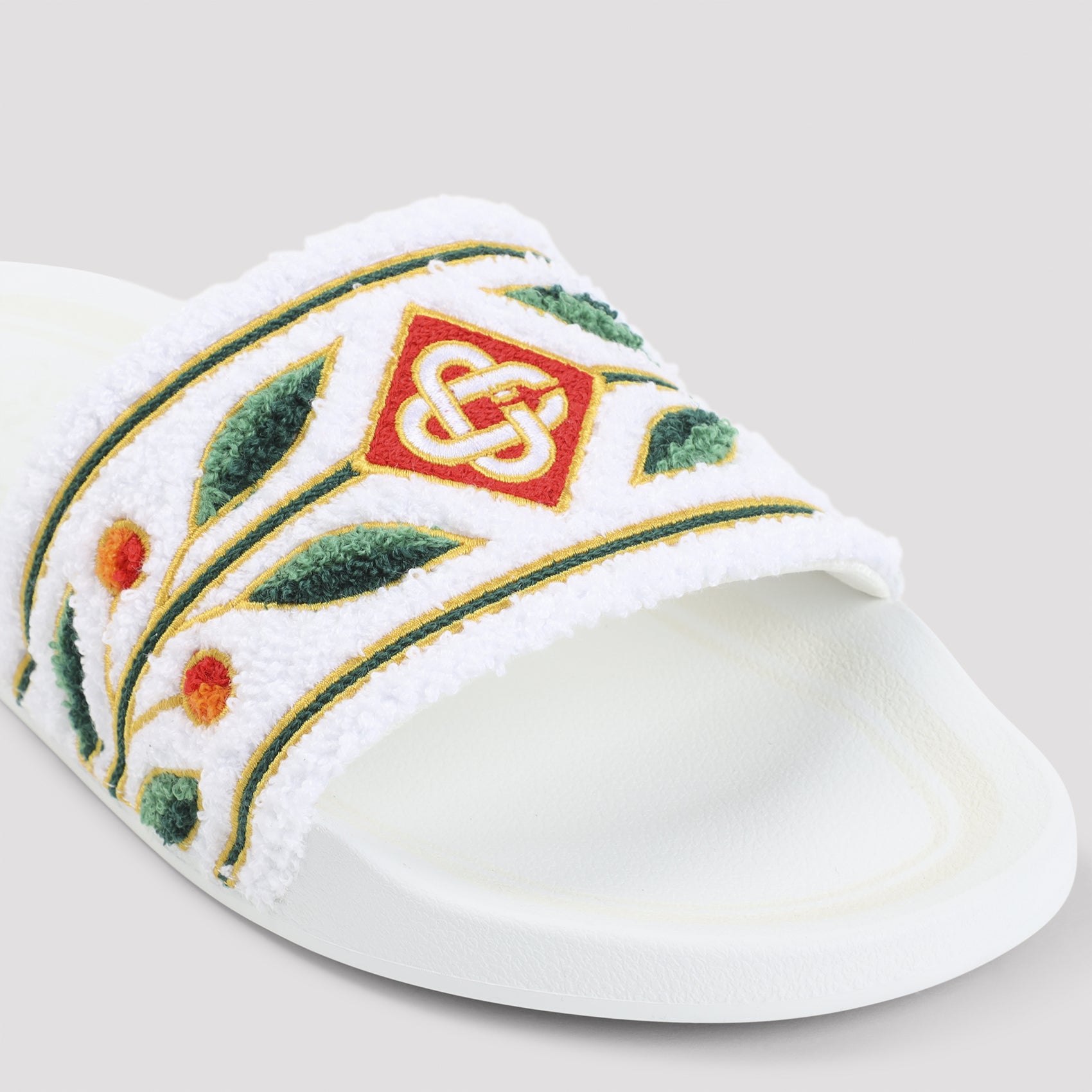 Casablanca Embroidered Terry Sandals