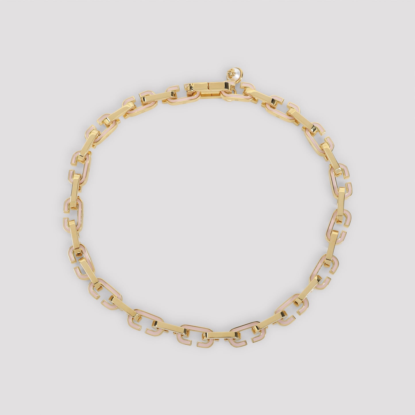 Casablanca Enamel C Link Necklace