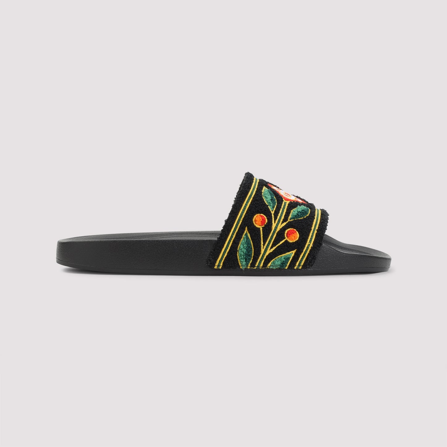 Casablanca Embroidered Terry Slider Sandals