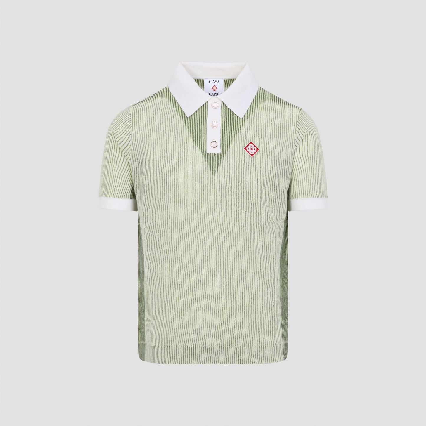 Casablanca Vertical Stripe Polo Shirt