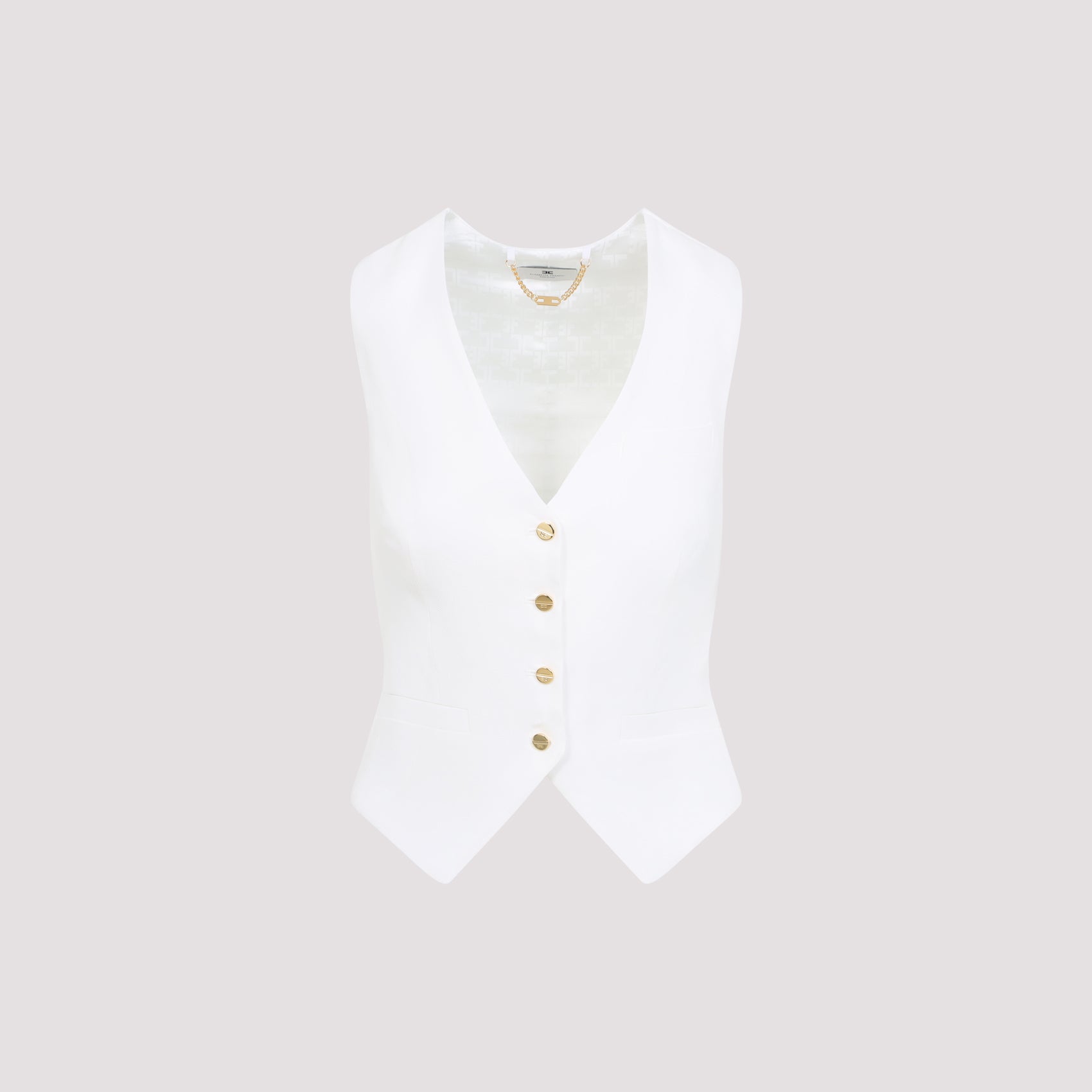 Elisabetta Franchi Linen Gilet