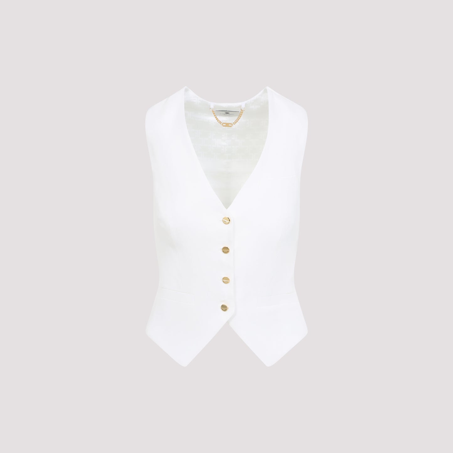 Elisabetta Franchi Linen Gilet