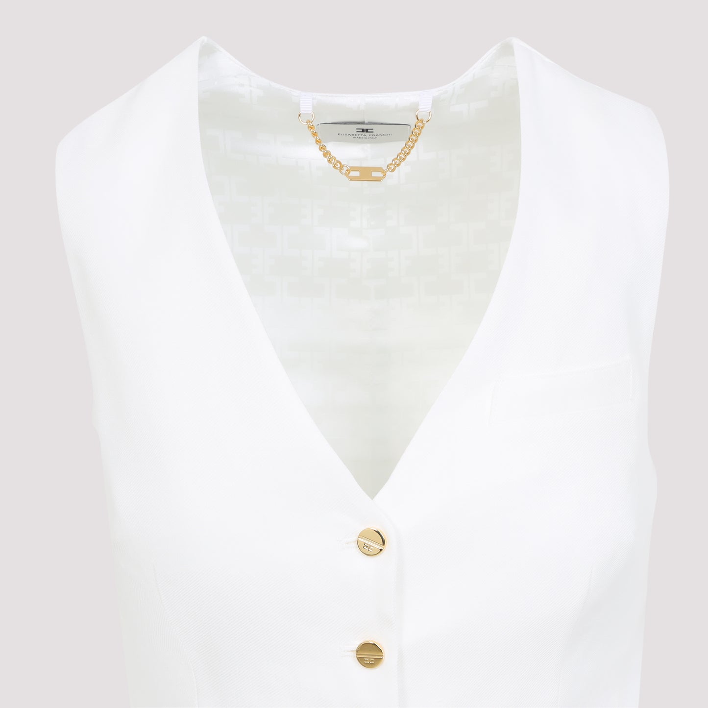 Elisabetta Franchi Linen Gilet