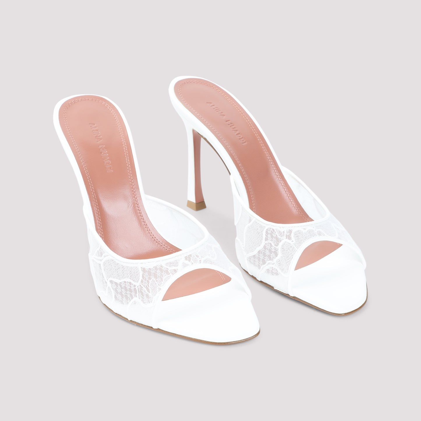 Amina Muaddi Alexa Lace 95 Slippers