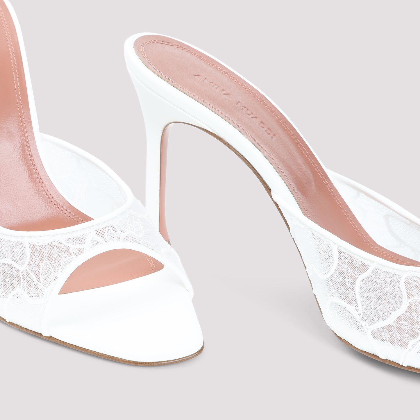 Amina Muaddi Alexa Lace 95 Slippers