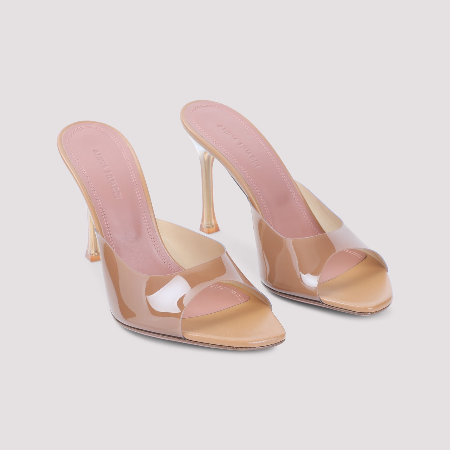 Amina Muaddi Alexa Glass 95 Slippers