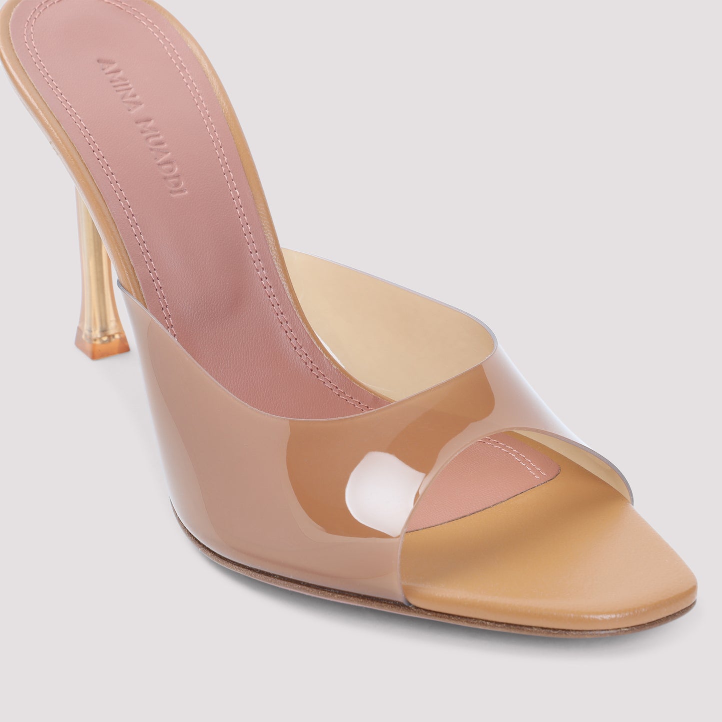 Amina Muaddi Alexa Glass 95 Slippers