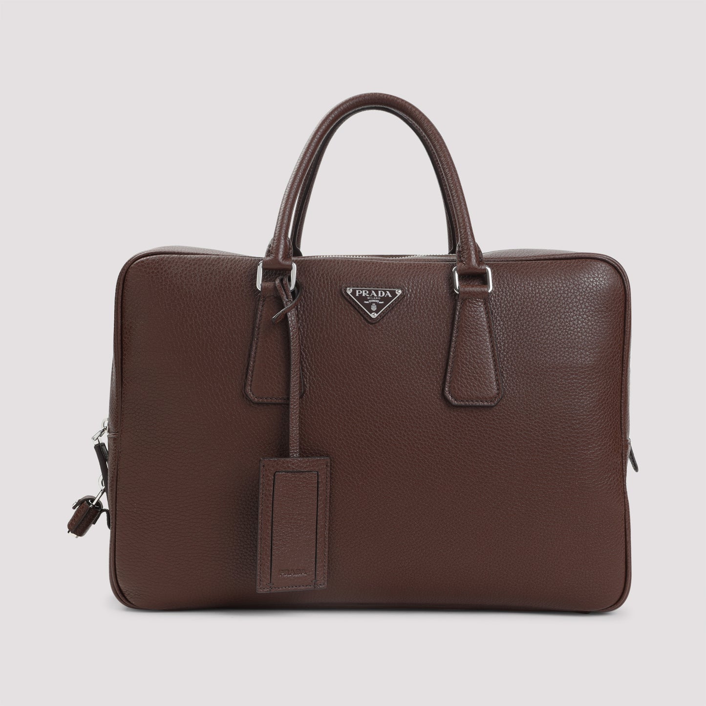 Prada Grained Leather Tote Bag