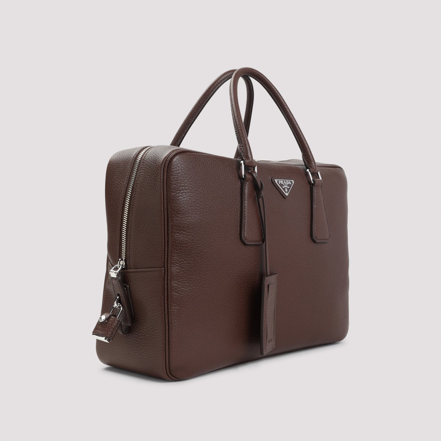 Prada Grained Leather Tote Bag