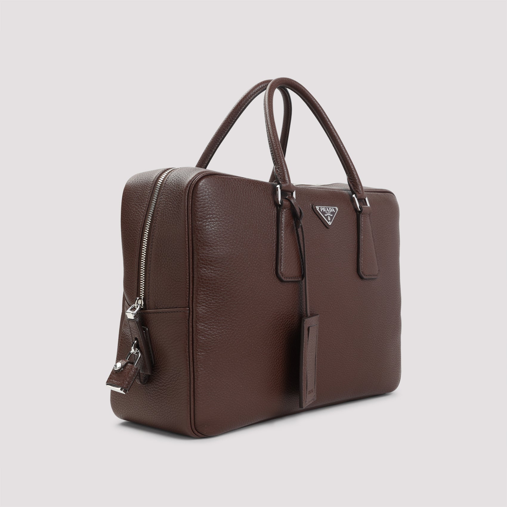 Prada Grained Leather Tote Bag