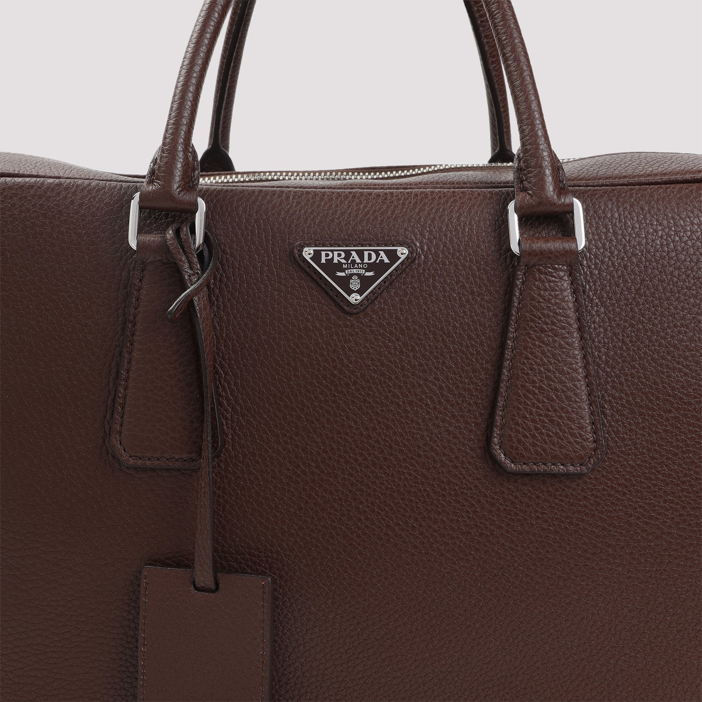 Prada Grained Leather Tote Bag
