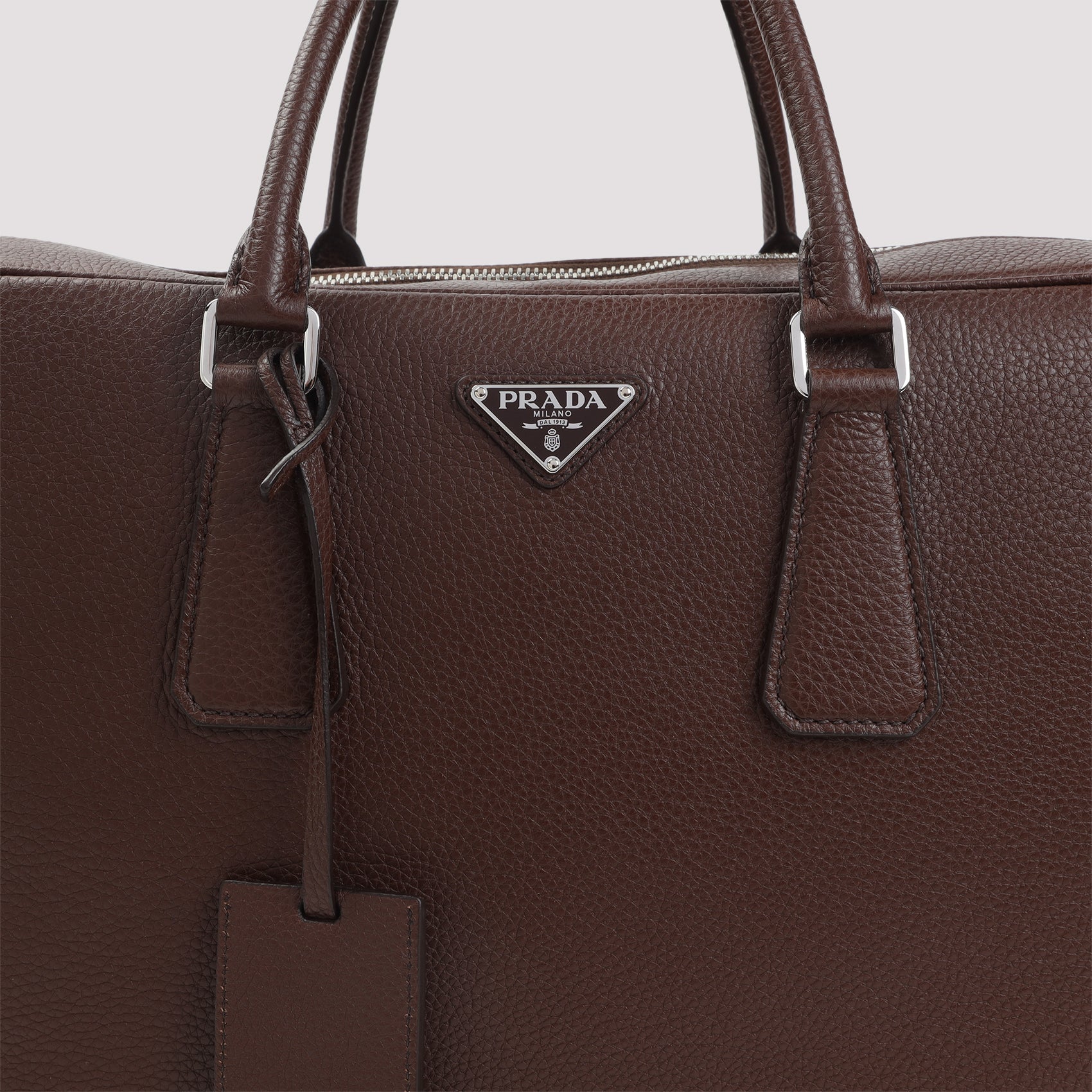 Prada Grained Leather Tote Bag
