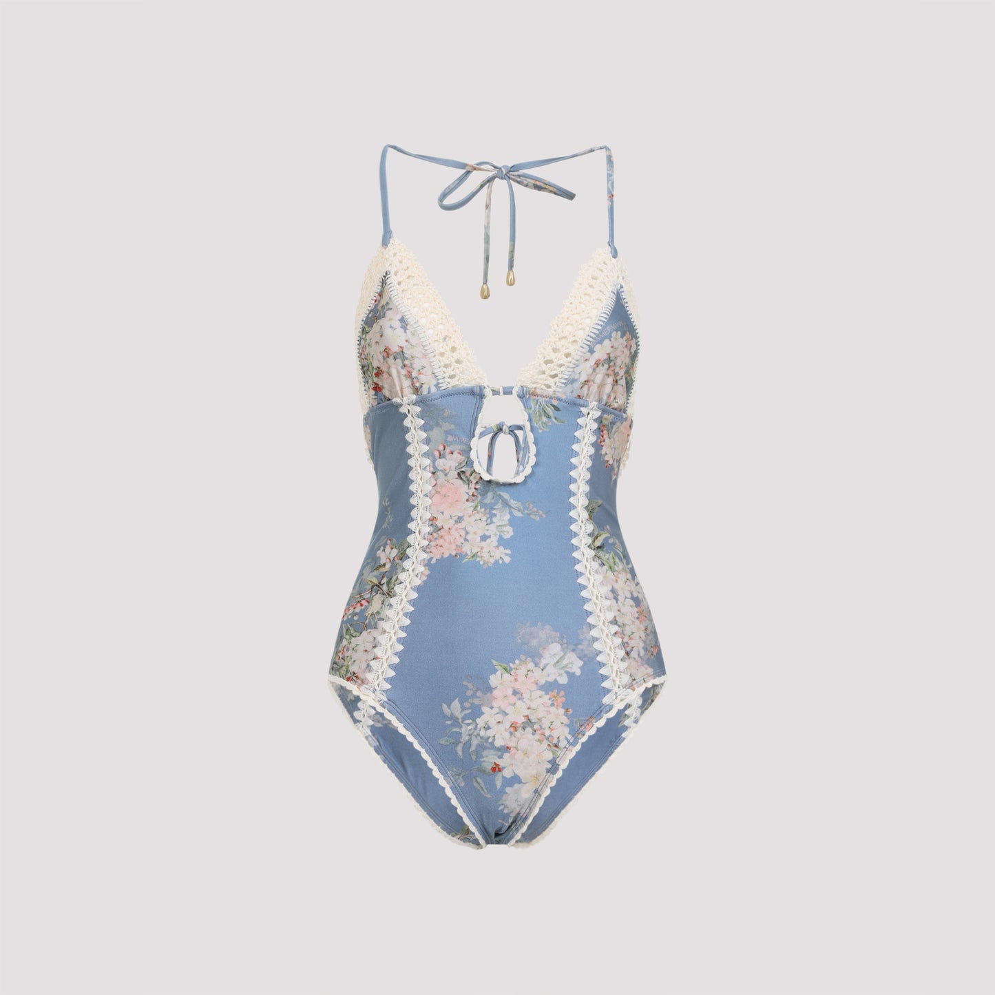Zimmermann Cascadian Keyhole Crochet One-piece