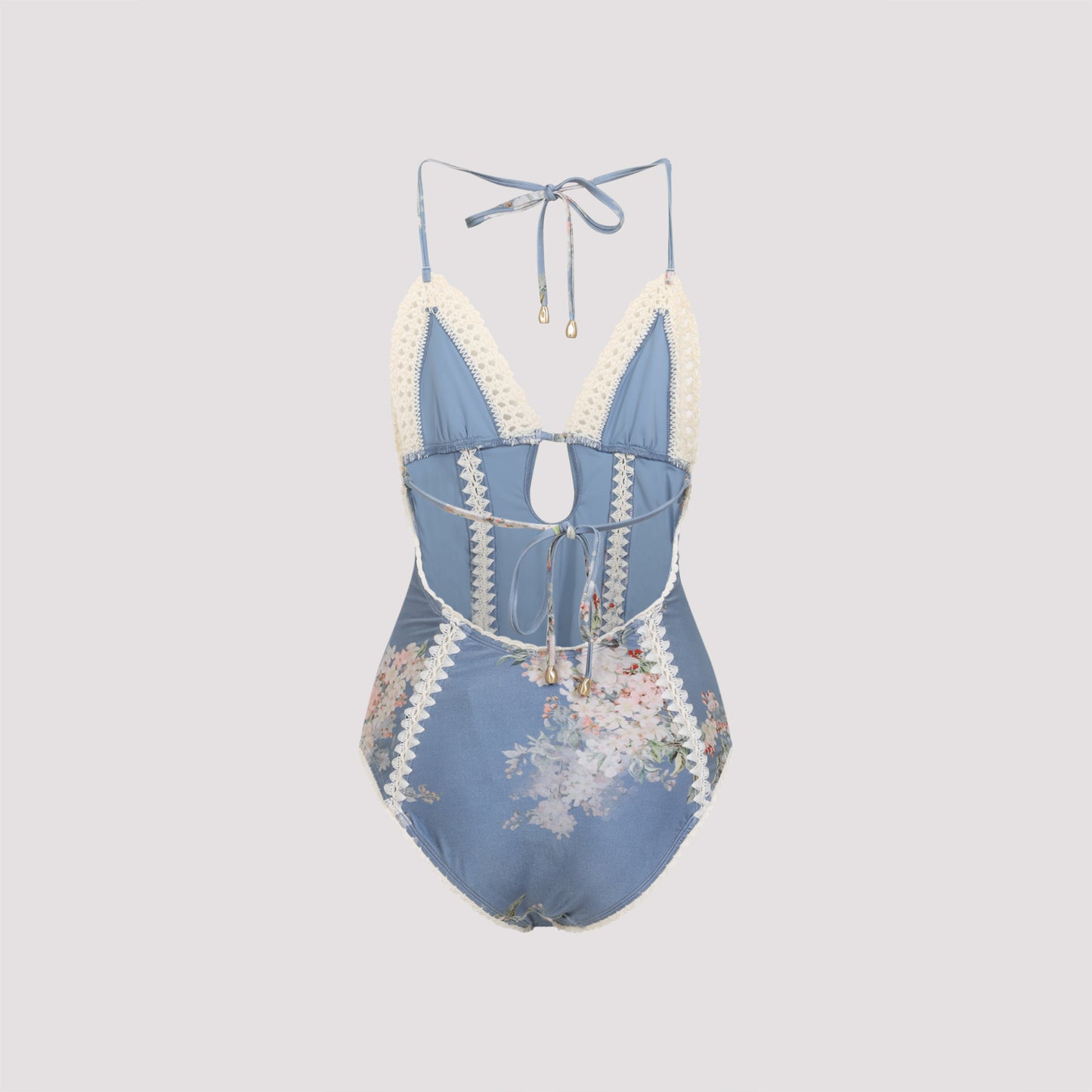 Zimmermann Cascadian Keyhole Crochet One-piece