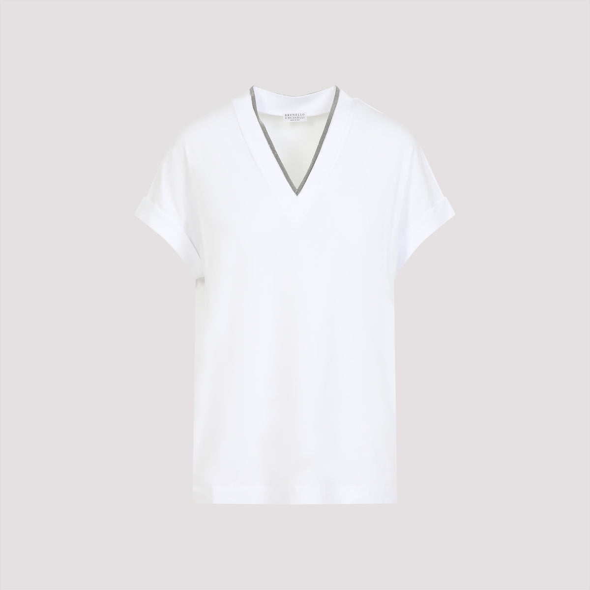 Brunello Cucinelli V-Neck Monile T-shirt