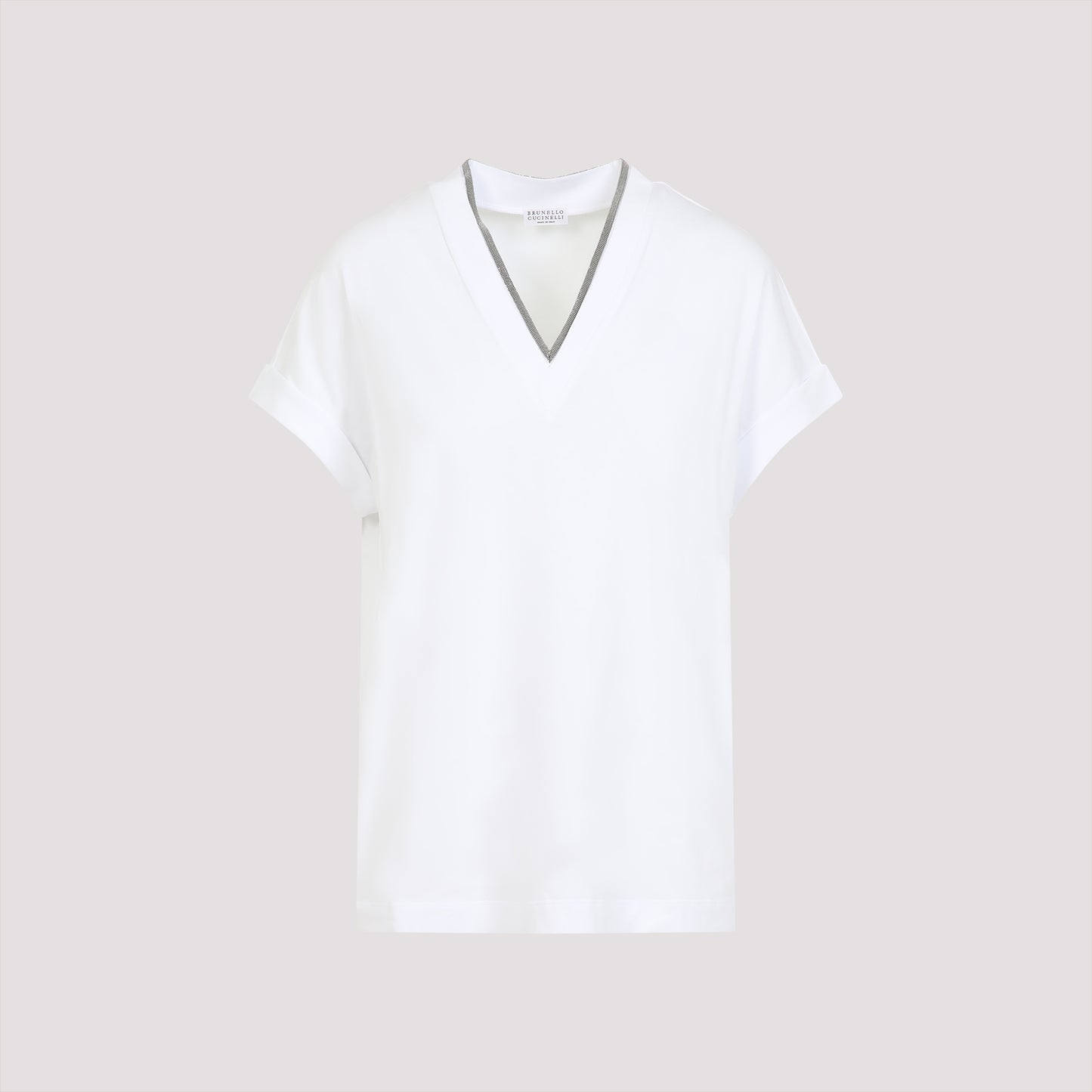 Brunello Cucinelli V-Neck Monile T-shirt