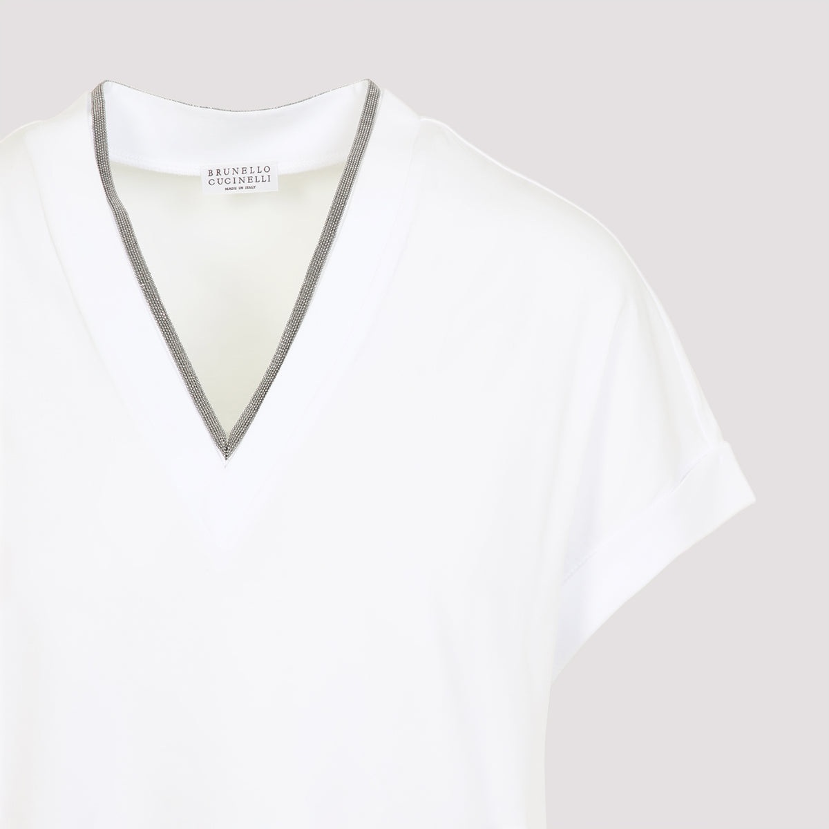 Brunello Cucinelli V-Neck Monile T-shirt