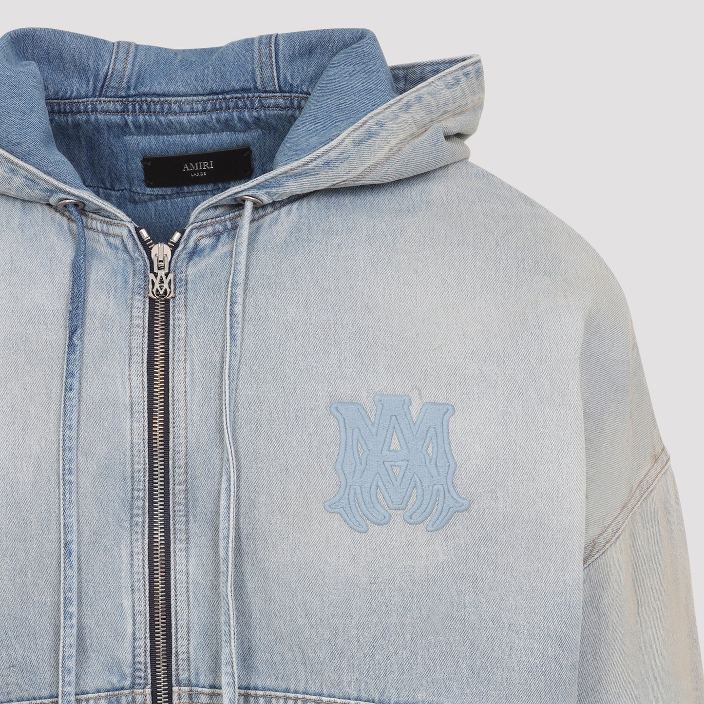 Amiri Ma Denim Zip Hoodie