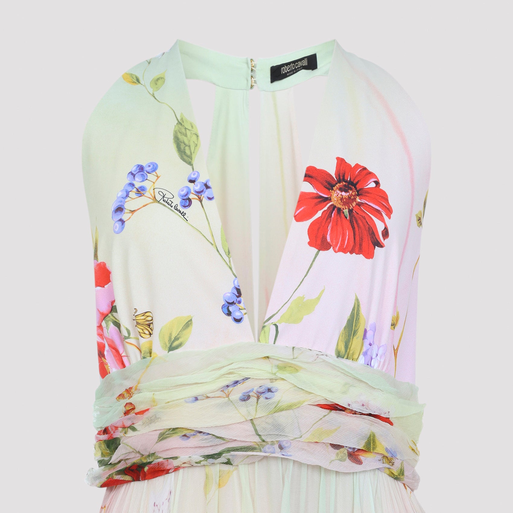 Roberto Cavalli Miami Flowers Long Dress