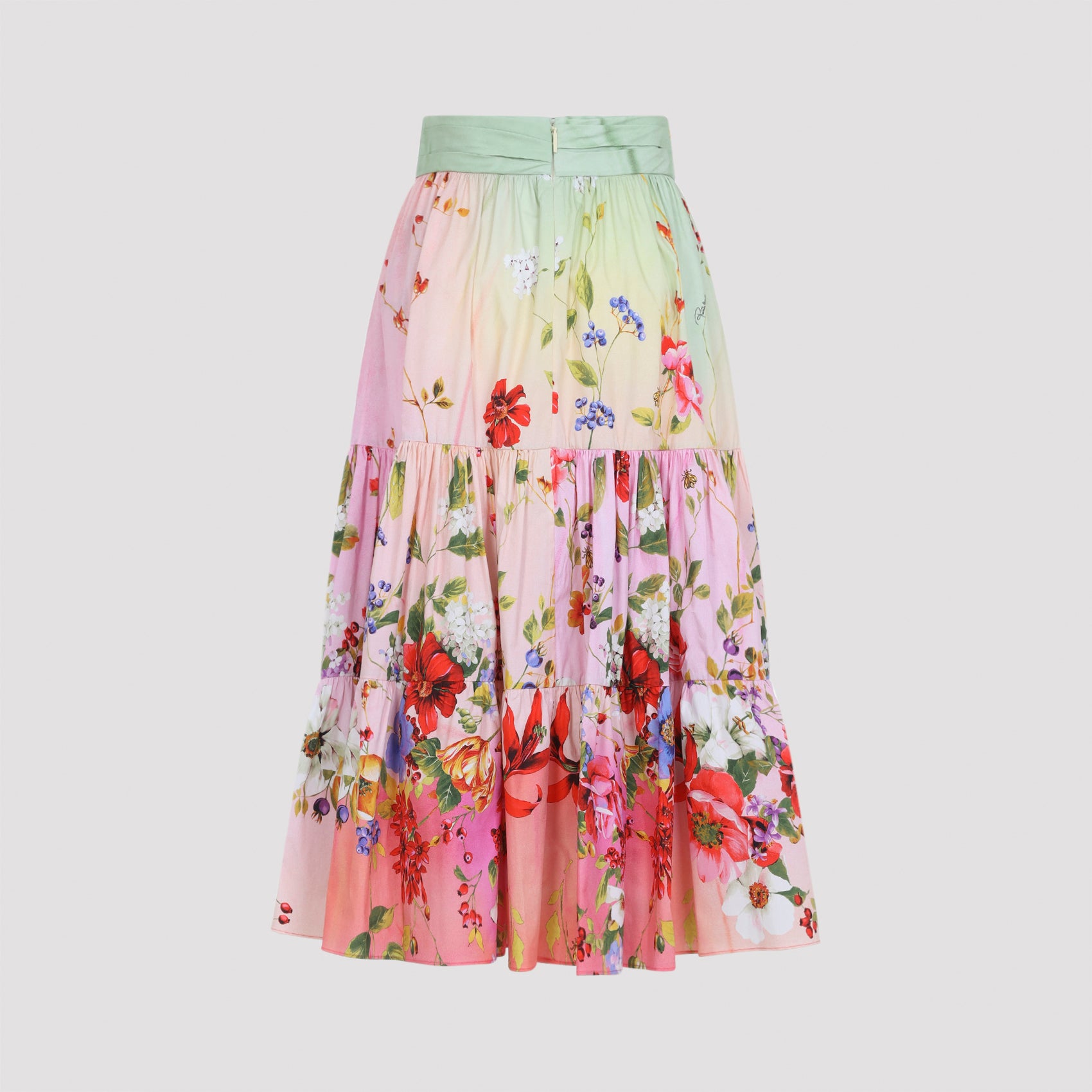 Roberto Cavalli Miami Flowers Midi Skirt