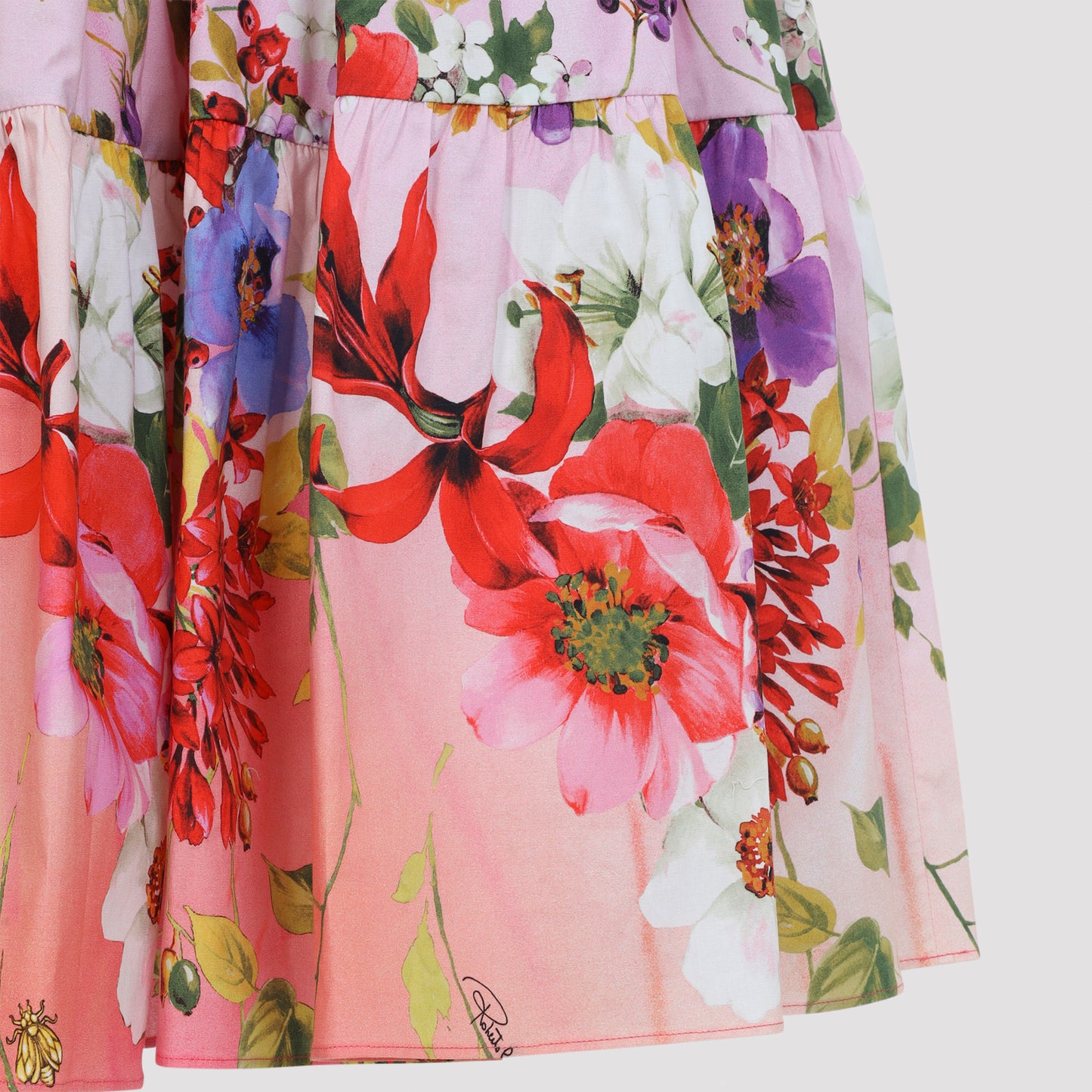 Roberto Cavalli Miami Flowers Midi Skirt