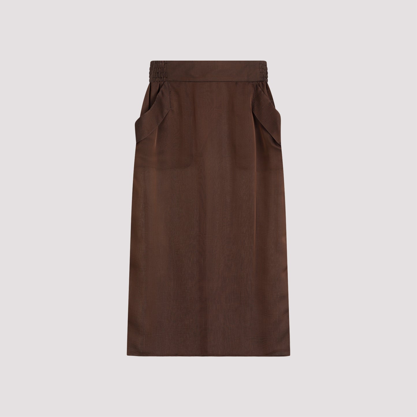 Saint Laurent Silk Midi Skirt