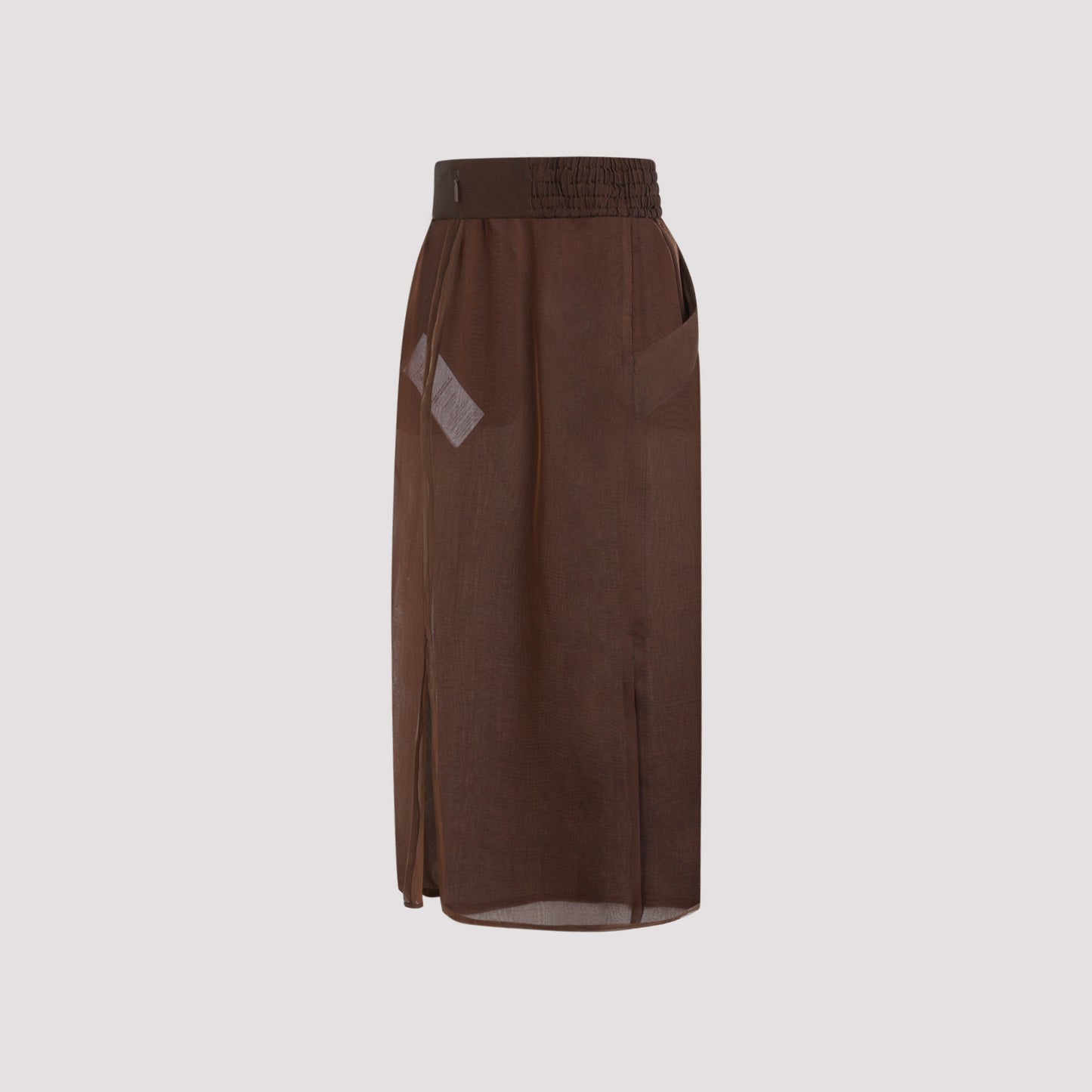 Saint Laurent Silk Midi Skirt