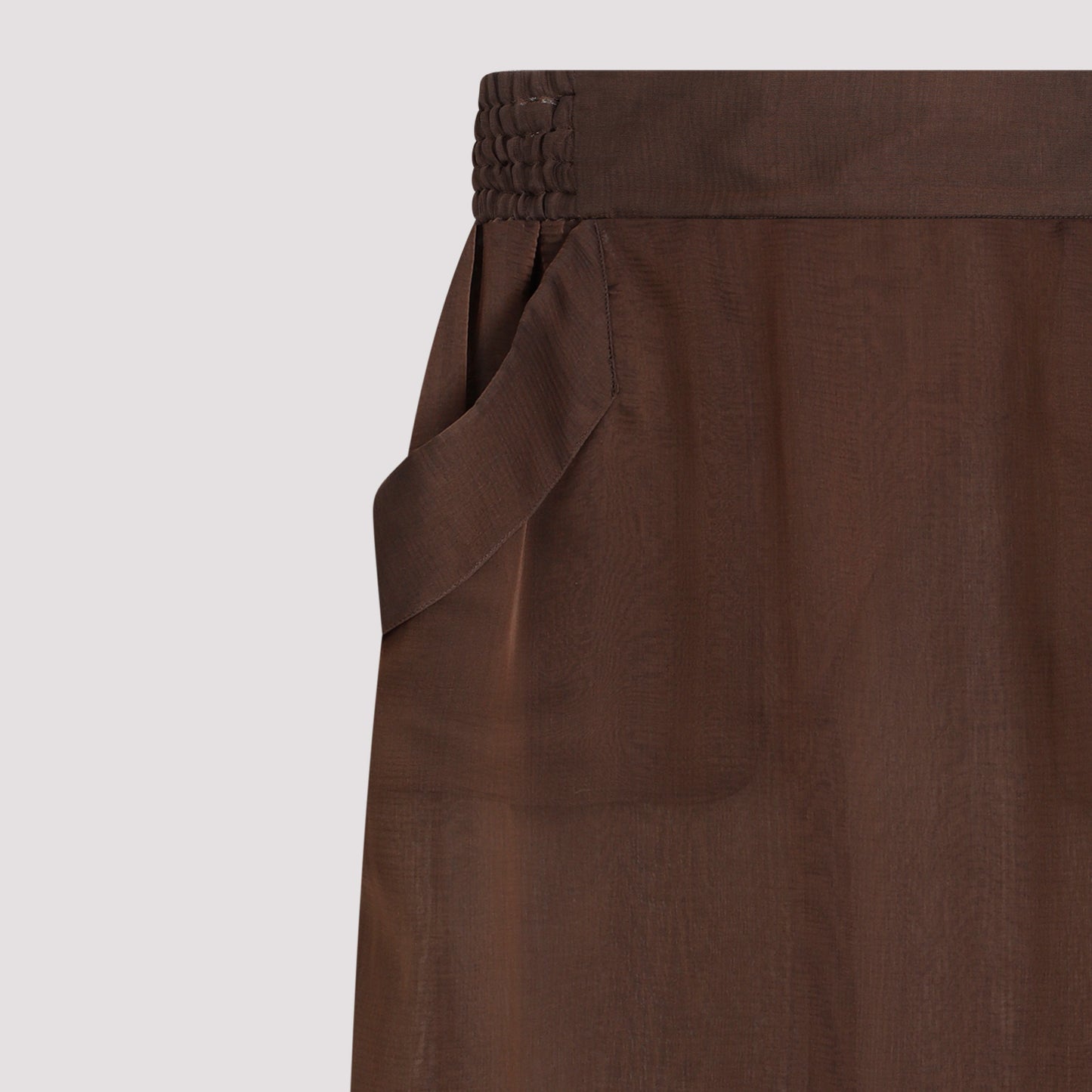 Saint Laurent Silk Midi Skirt