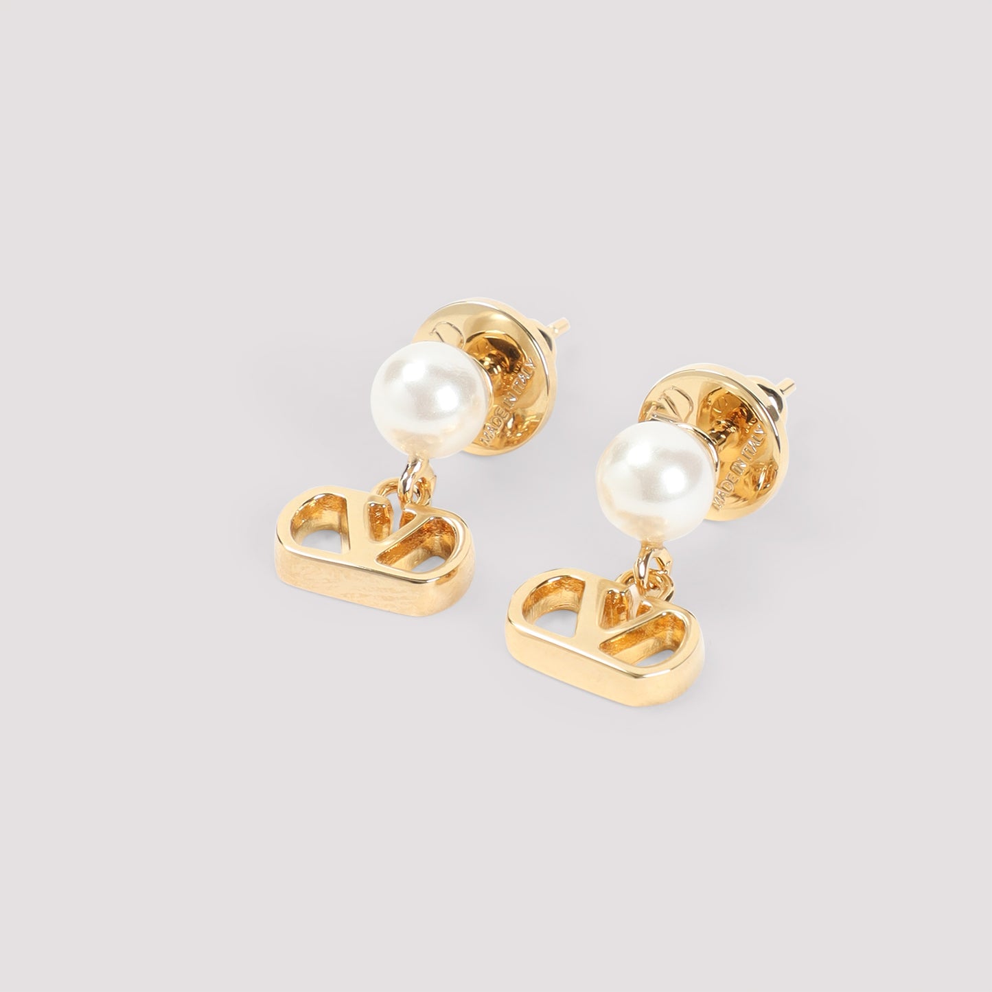 Valentino Garavani V Logo Signature Pearl Earrings