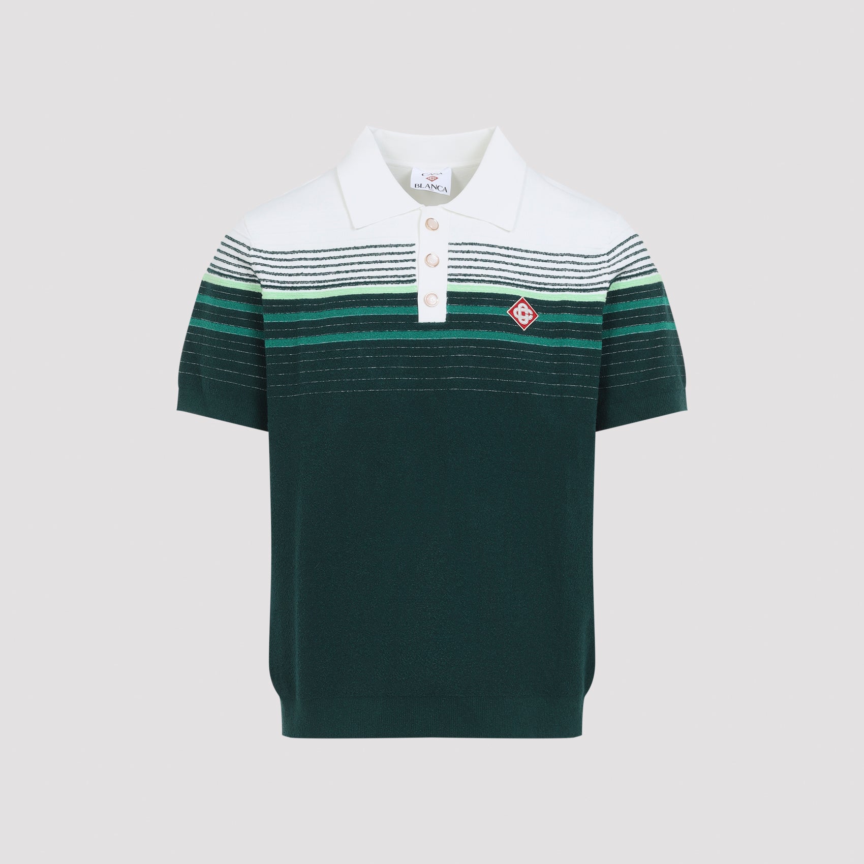 Casablanca Boucle Stripe knitted Polo